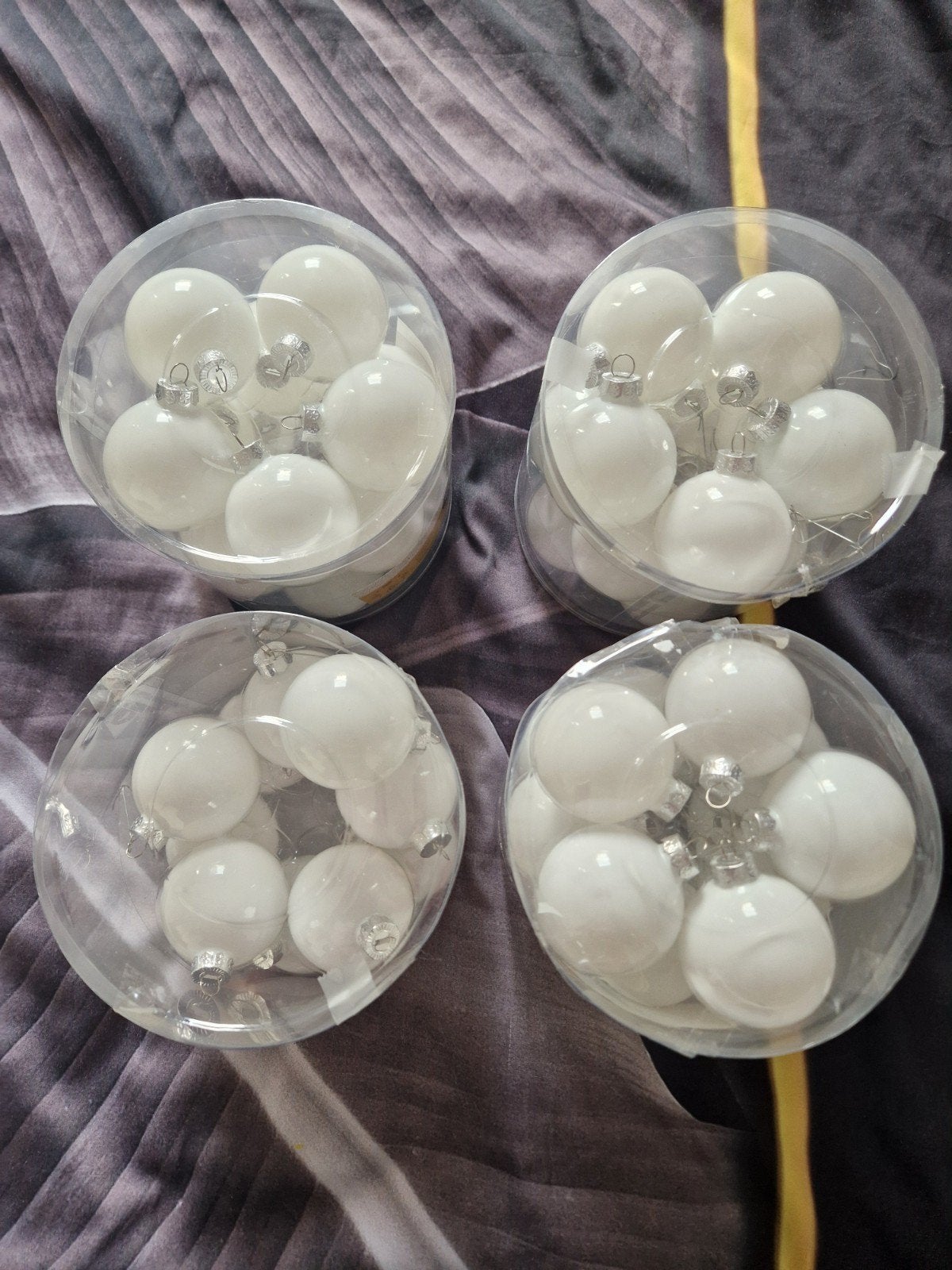 kerstballen glas wit, Diversen, Kerst, Ophalen