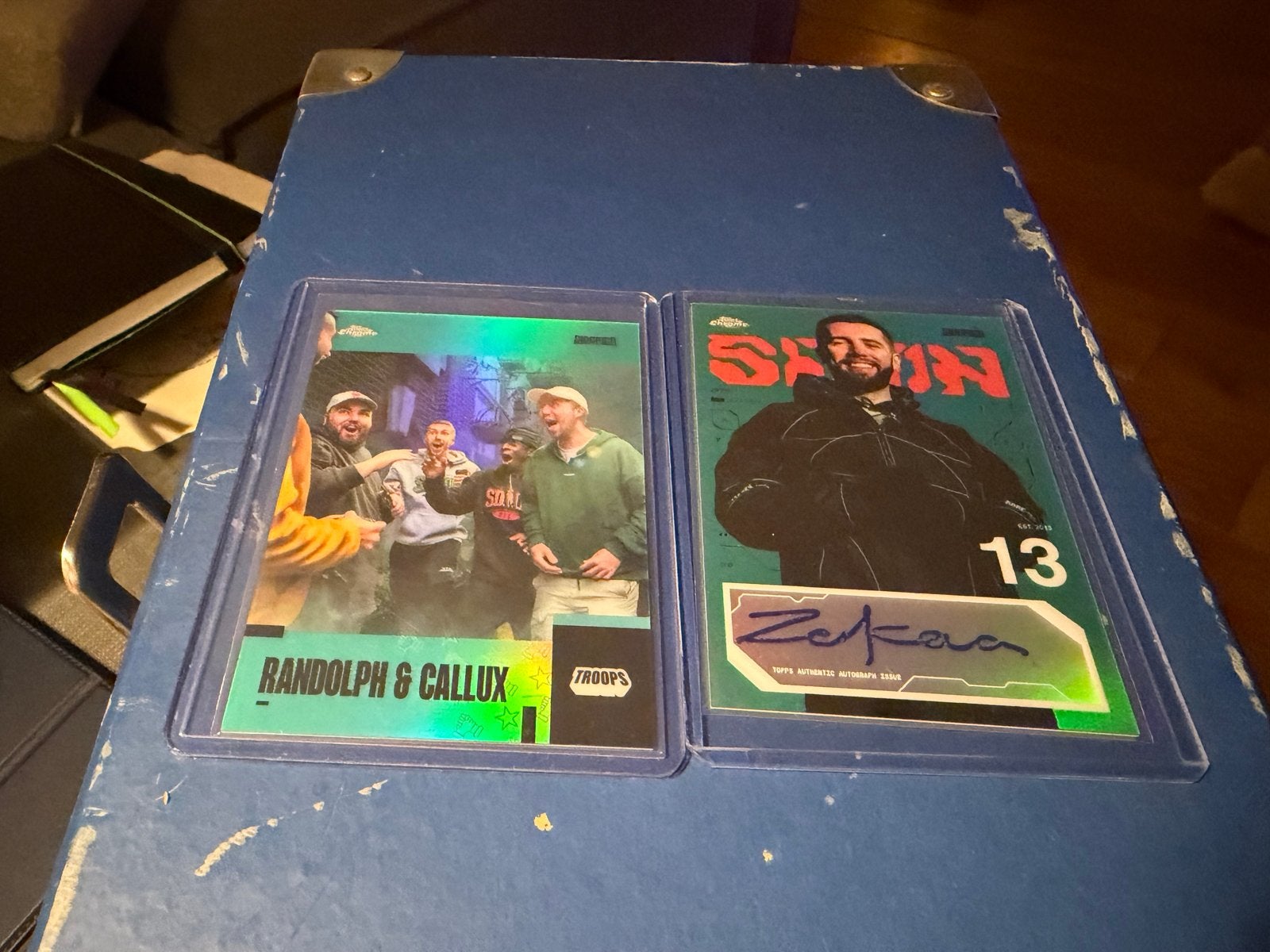 Gesigneerde Topps Zerkaa Sidemen kaart (genummerd), Verzamelen, Ophalen of Verzenden, Zo goed als nieuw, Speelkaart(en)