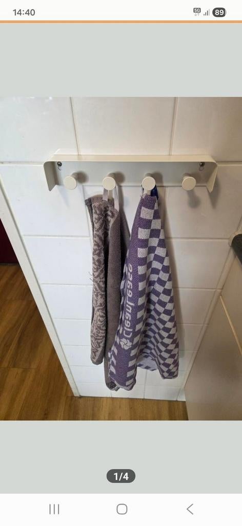 Handdoek houder, Ophalen of Verzenden, Metaal, Wit, Overige merken