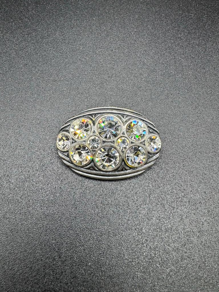 Vintage Broche met Strass - Elegant en Tijdloos, Overige materialen, 4 tot 7 cm, Gebruikt, Ophalen of Verzenden