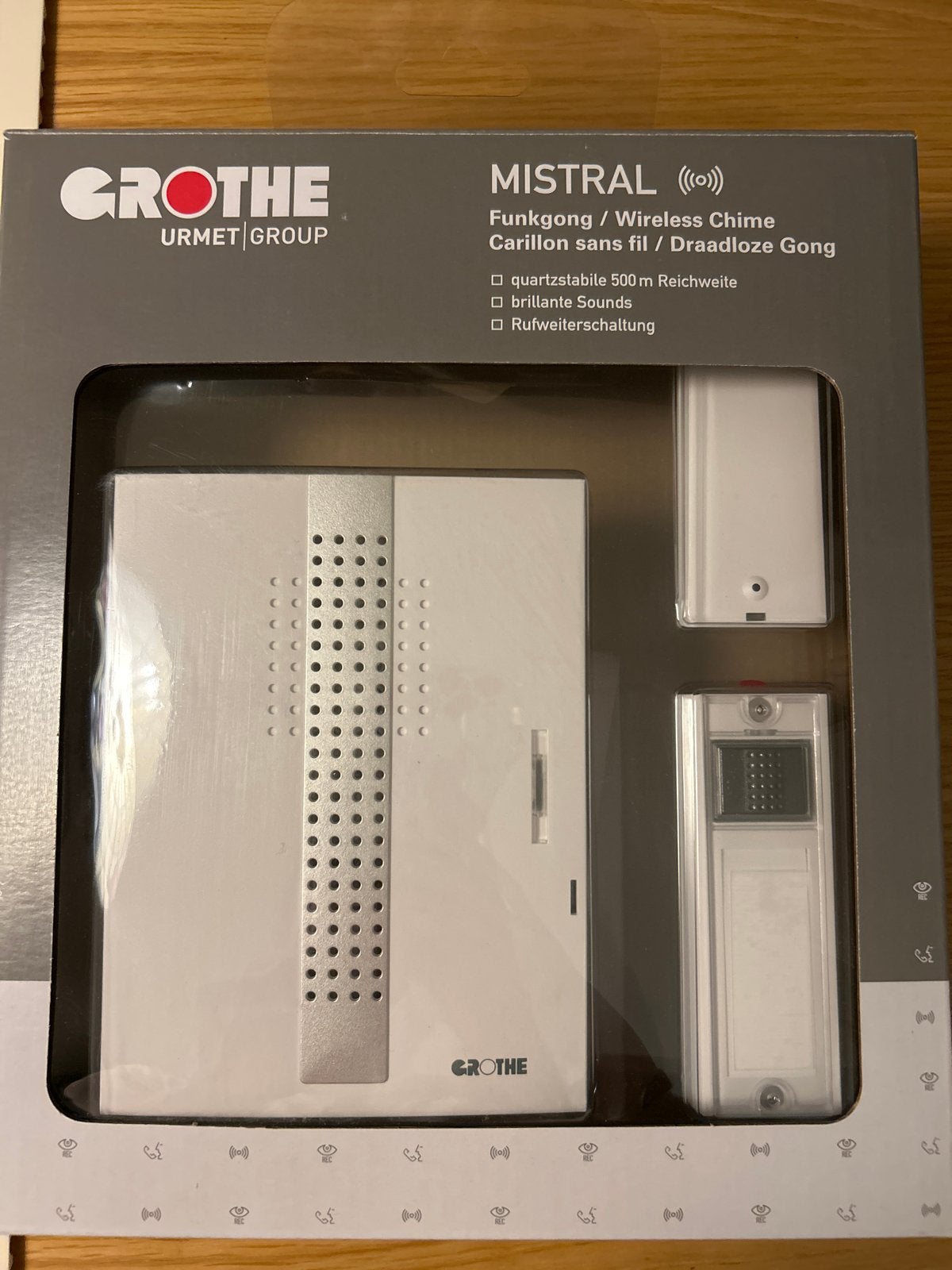 Grothe Mistral Draadloze Gong - Nieuw in Doos, Ophalen, Nieuw, Draadloos