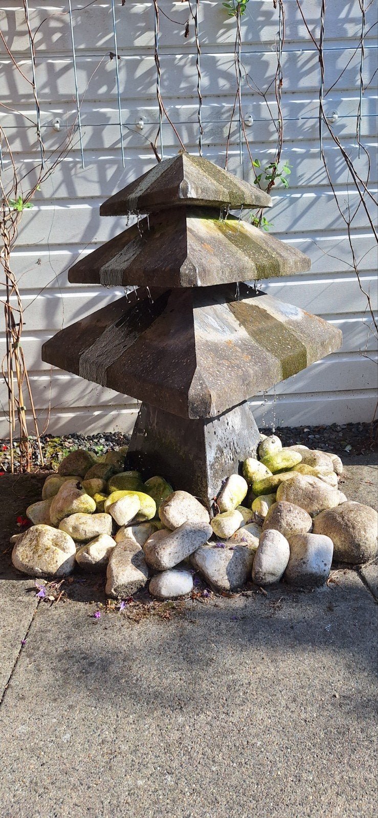 Stenen Waterval Tuinornament - Japanse Pagode Stijl, Ophalen