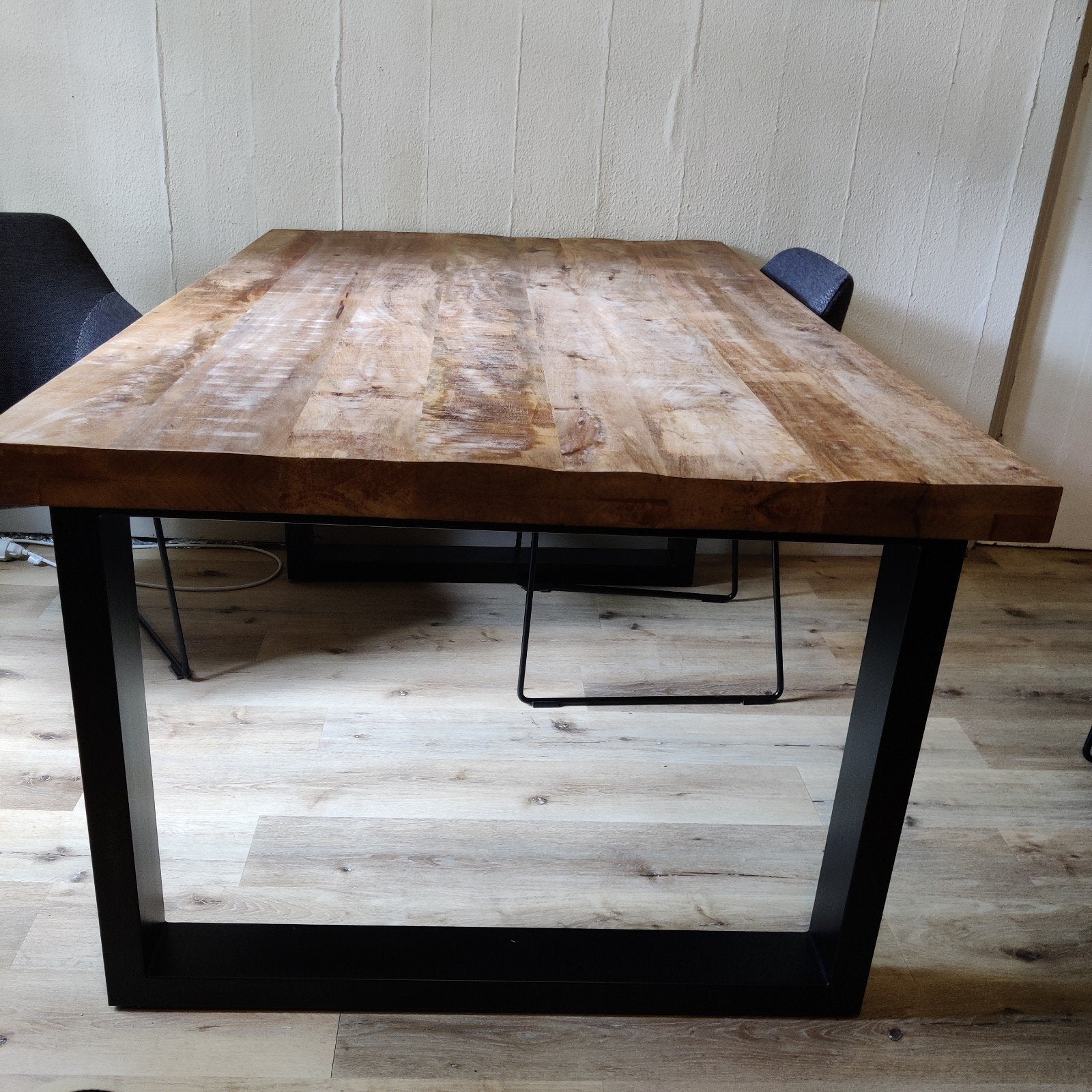 eettafel met stoelen, Ophalen, Zo goed als nieuw, Rechthoekig, 50 tot 100 cm