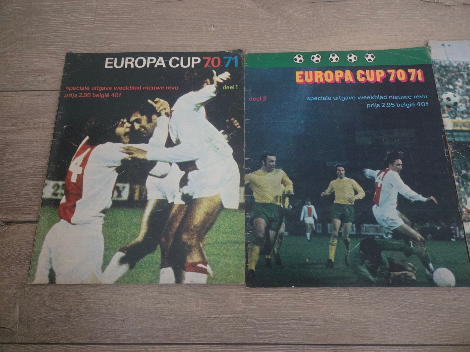 4 voetbalgidsen Europacup 1970 t/m 1972, Ophalen of Verzenden, 1960 tot 1980, Nederland, Tijdschrift