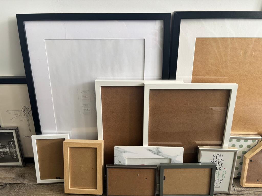 Grote partij fotolijsten (diverse maten) - Alles in één koop, Ophalen, Hout, Minder dan 50 cm
