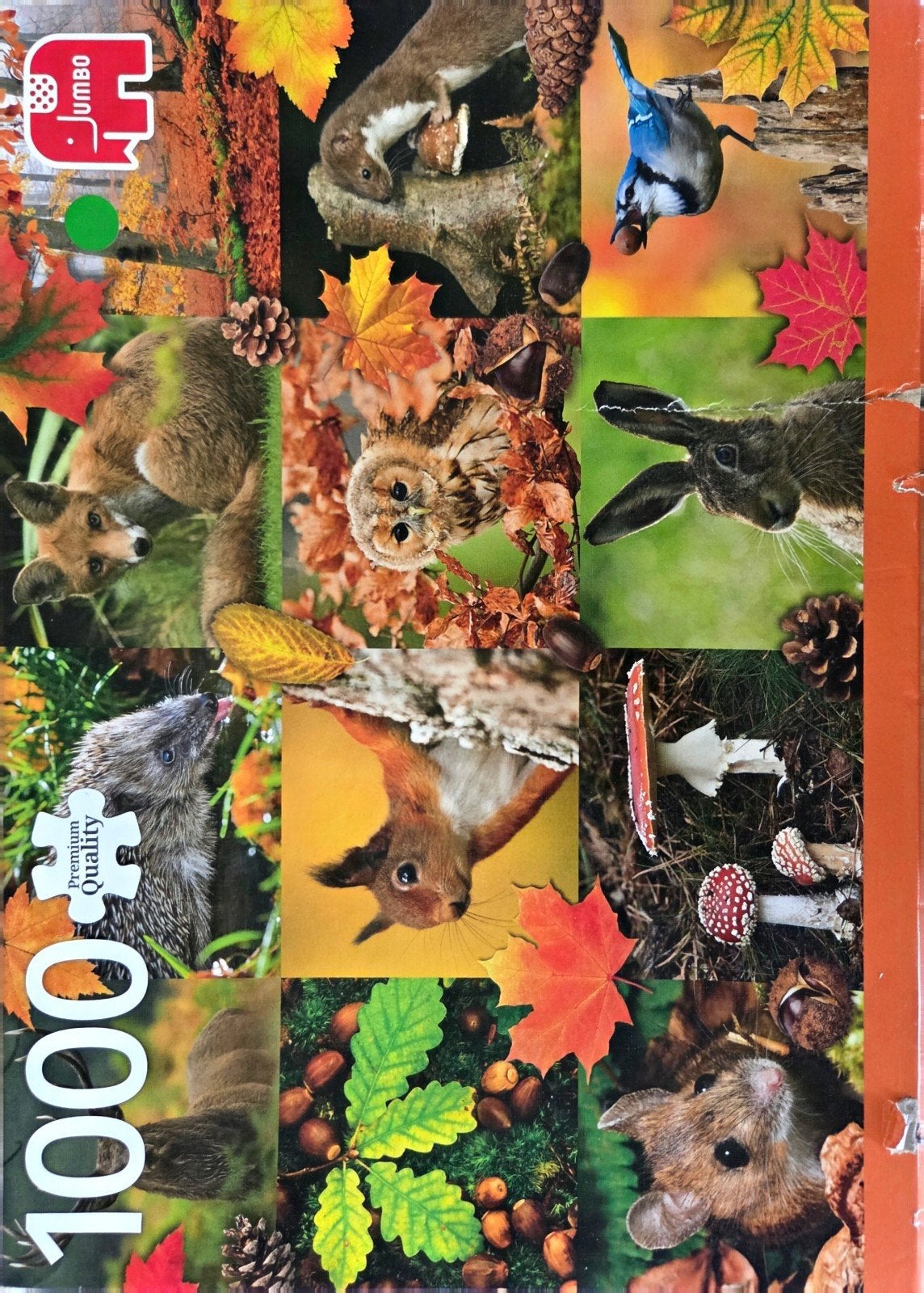 Een Jumbo legpuzzel DIEREN IN DE HERFST. 1000 st., Ophalen of Verzenden, 500 t/m 1500 stukjes, Zo goed als nieuw, Legpuzzel