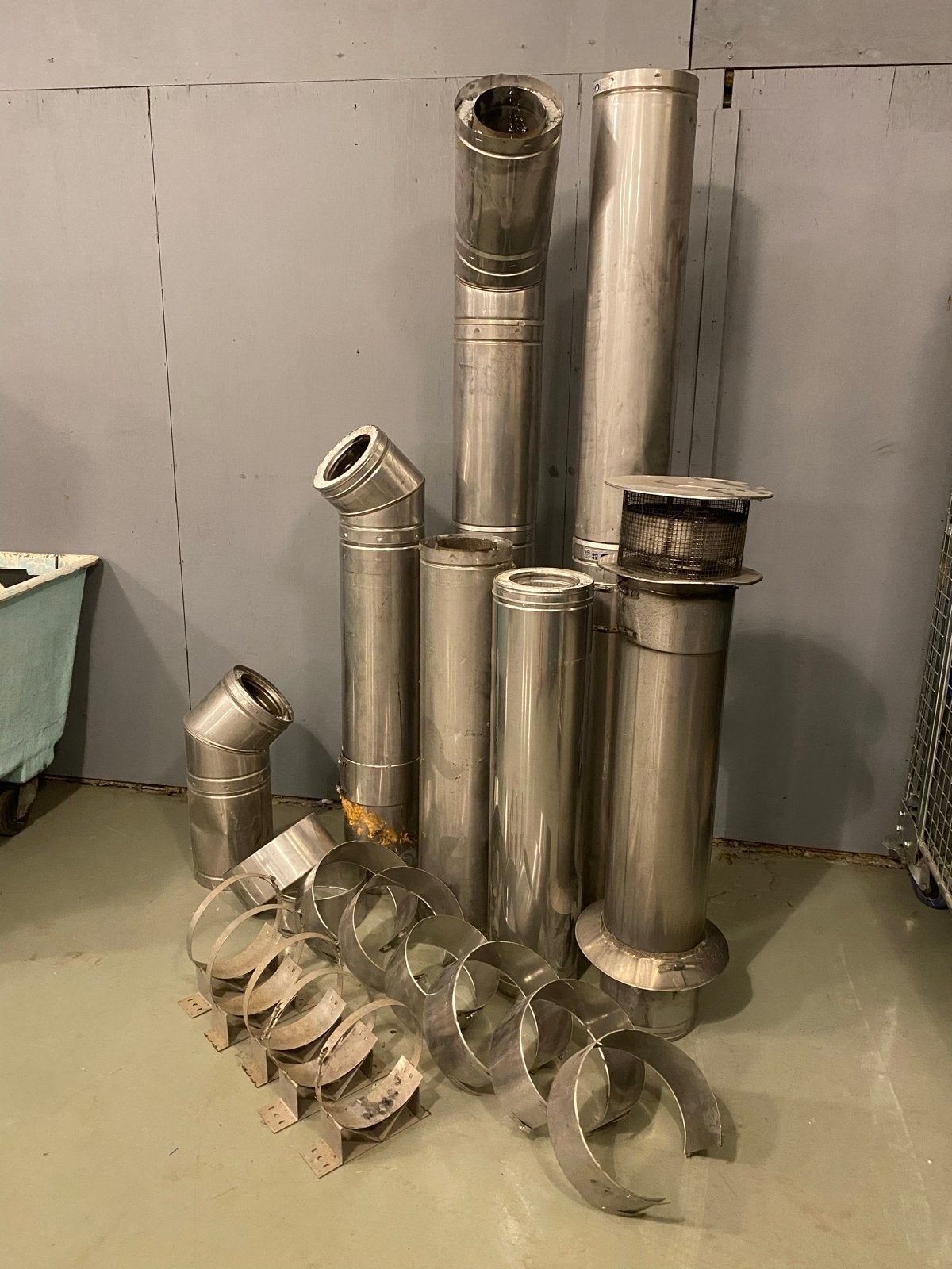 8,5 meter dubbelwandig kachelpijp - Metaloterm, Huis en Inrichting, Kachels, Ophalen, Gebruikt