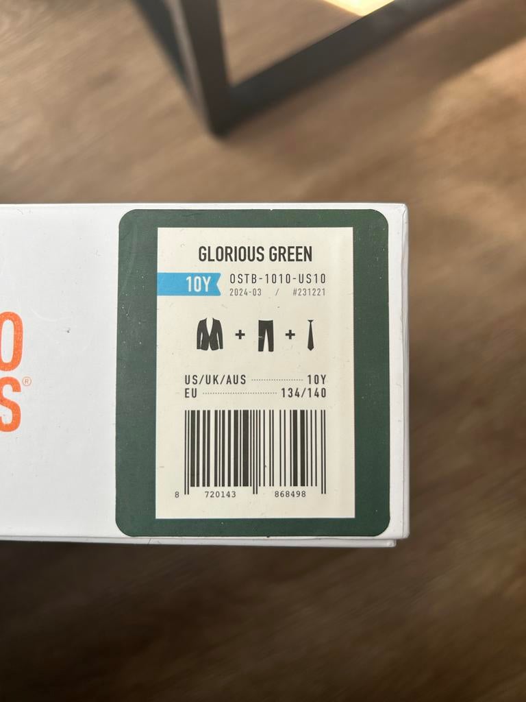 Effen Groen Kinder Pak Colbert + Broek - Opposuits, Ophalen, Nieuw, Jongen