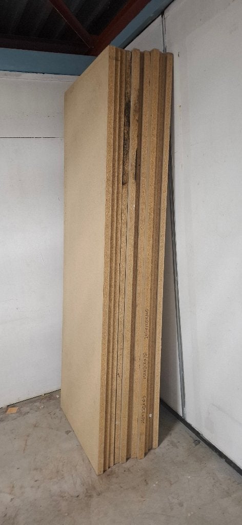 Spaanplaat 258x92x4 cm., Doe-het-zelf en Verbouw, Platen en Panelen, Ophalen, Gebruikt, Overige materialen, 20 tot 50 mm