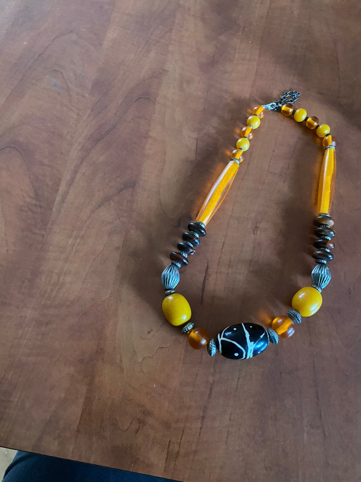 Prachtige ketting uit Afrika van verschillende materialen, Ophalen of Verzenden, Zo goed als nieuw