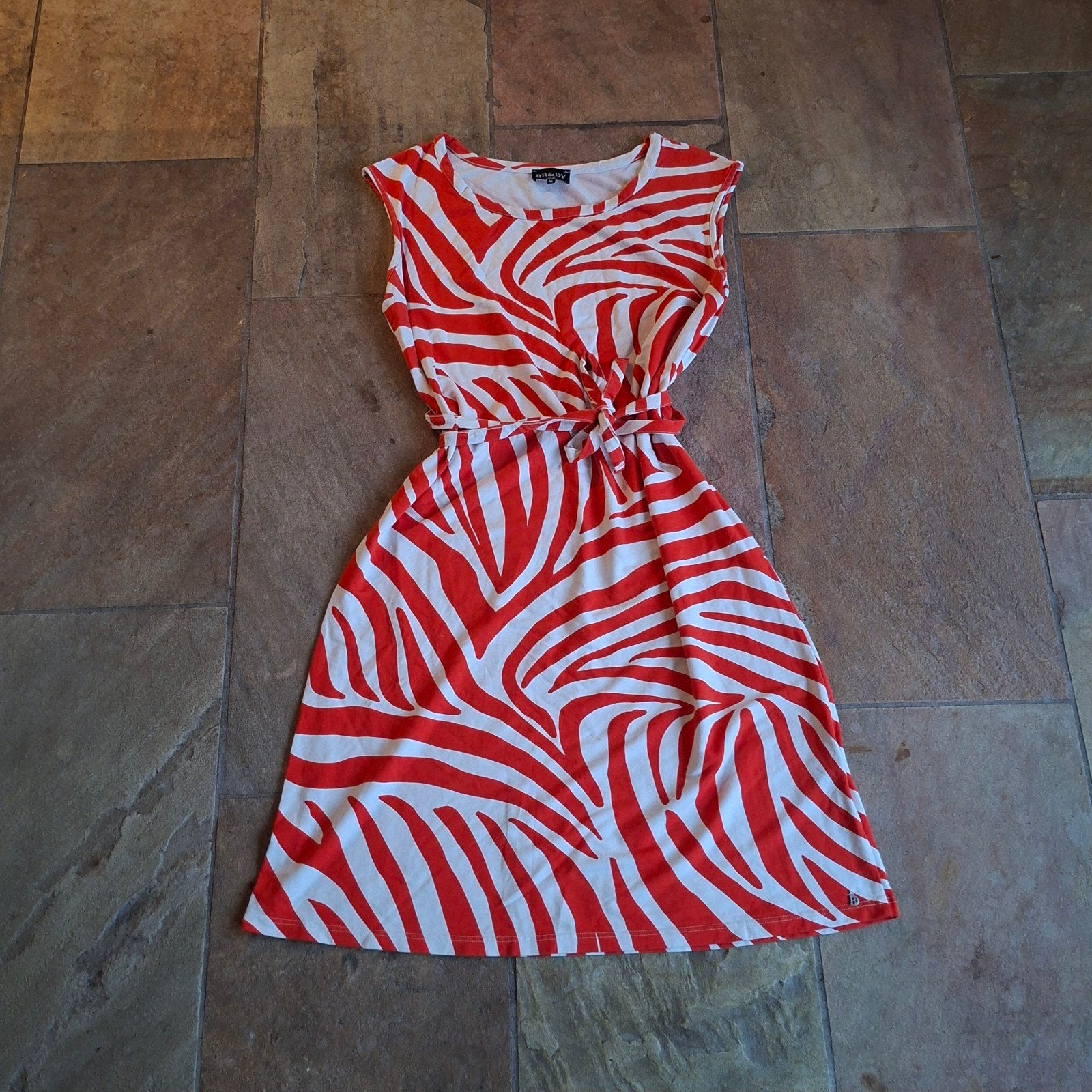 Rood witte jurk BR&DY maat XL, Kleding | Dames, Maat 46/48 (XL) of groter, Nieuw, Ophalen of Verzenden, Knielengte