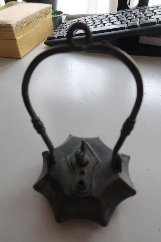 Olielampje met haansluiting,hoogte 15 cm, Antiek en Kunst, Ophalen of Verzenden