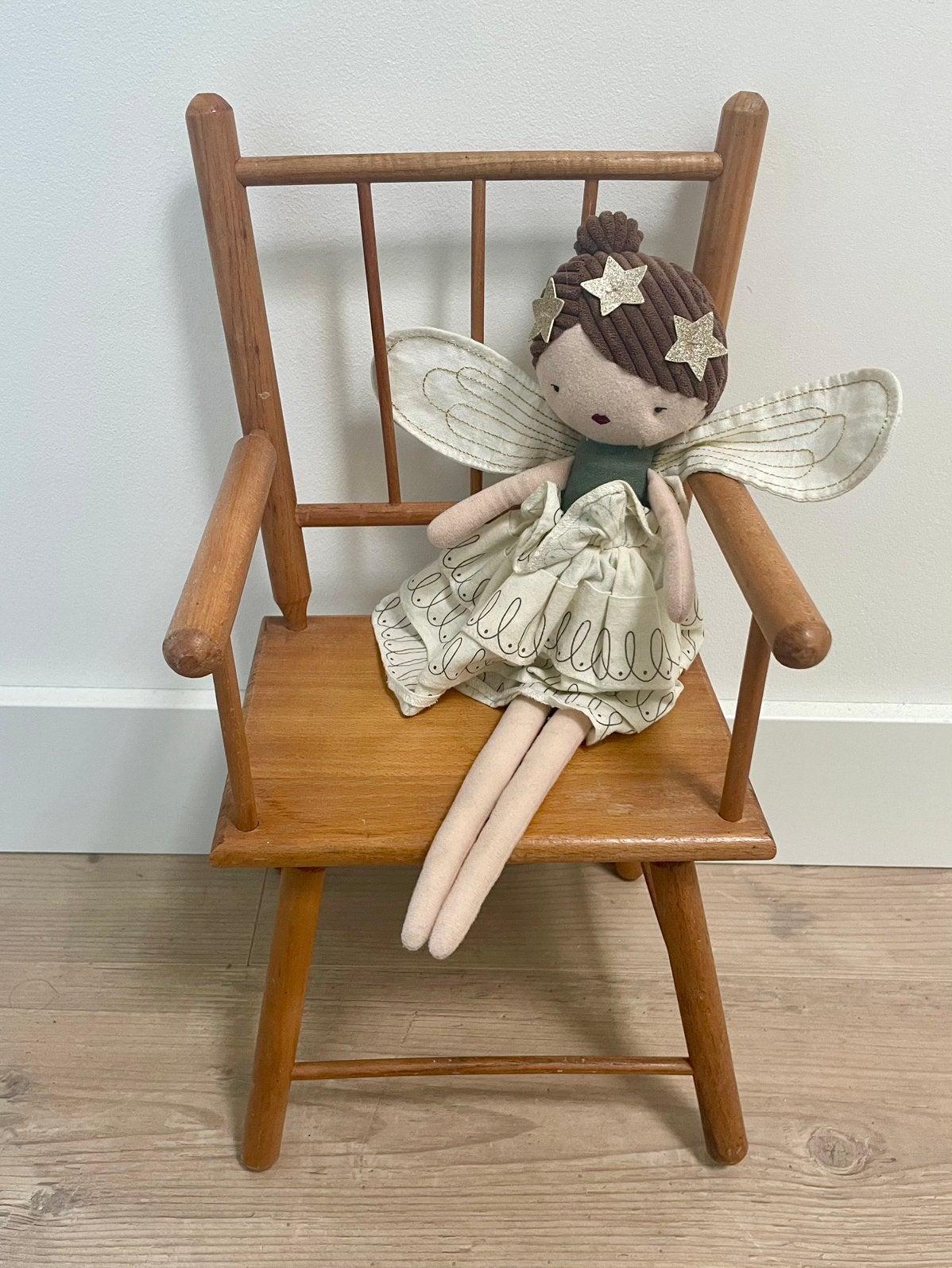 Vintage houten poppenstoeltje, poppenstoel, poppen stoel, Ophalen of Verzenden, Zo goed als nieuw, Babypop