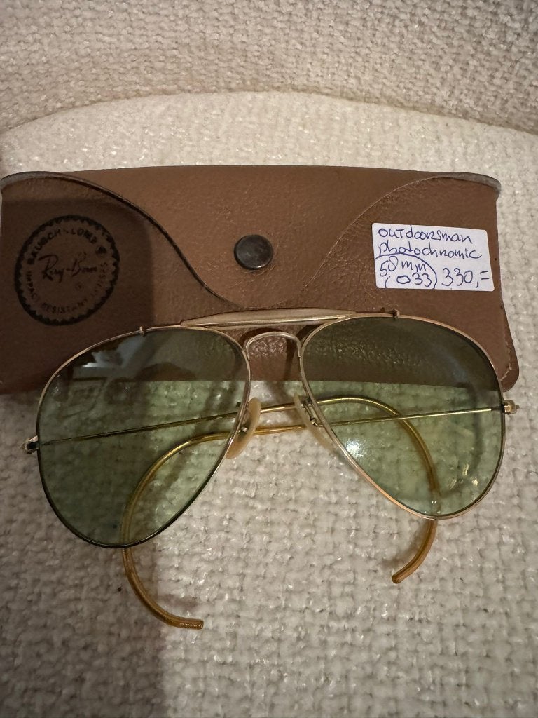 Vintage B&L Ray-Ban Outdoorsman 58 changeable zonnebril O33, Ray-Ban USA, Gebruikt, Zonnebril, Overige kleuren