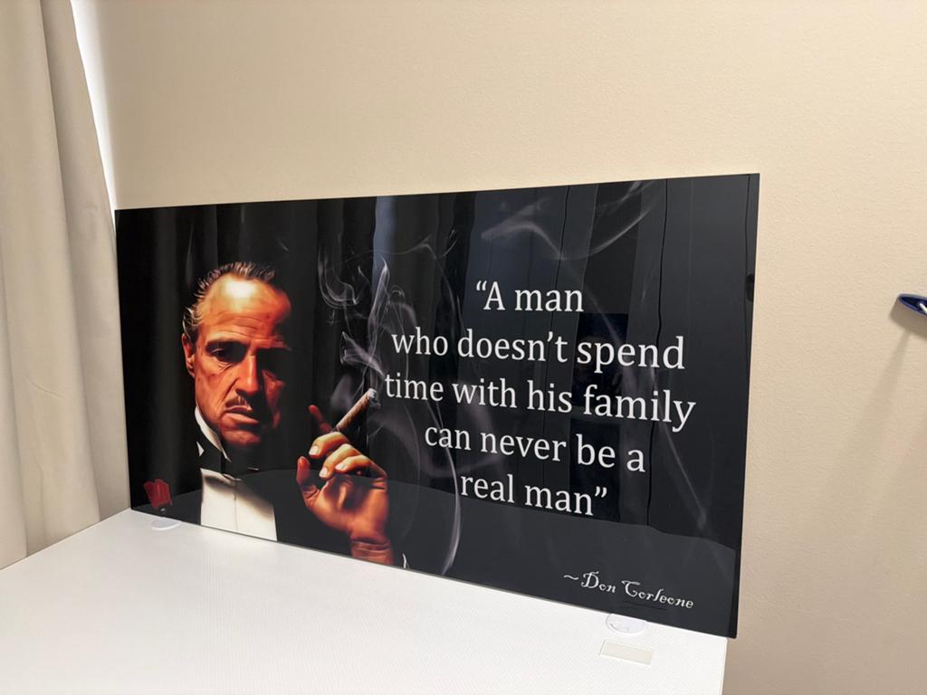 The Godfather glazen wanddecoratie – Don Corleone quote, Ophalen