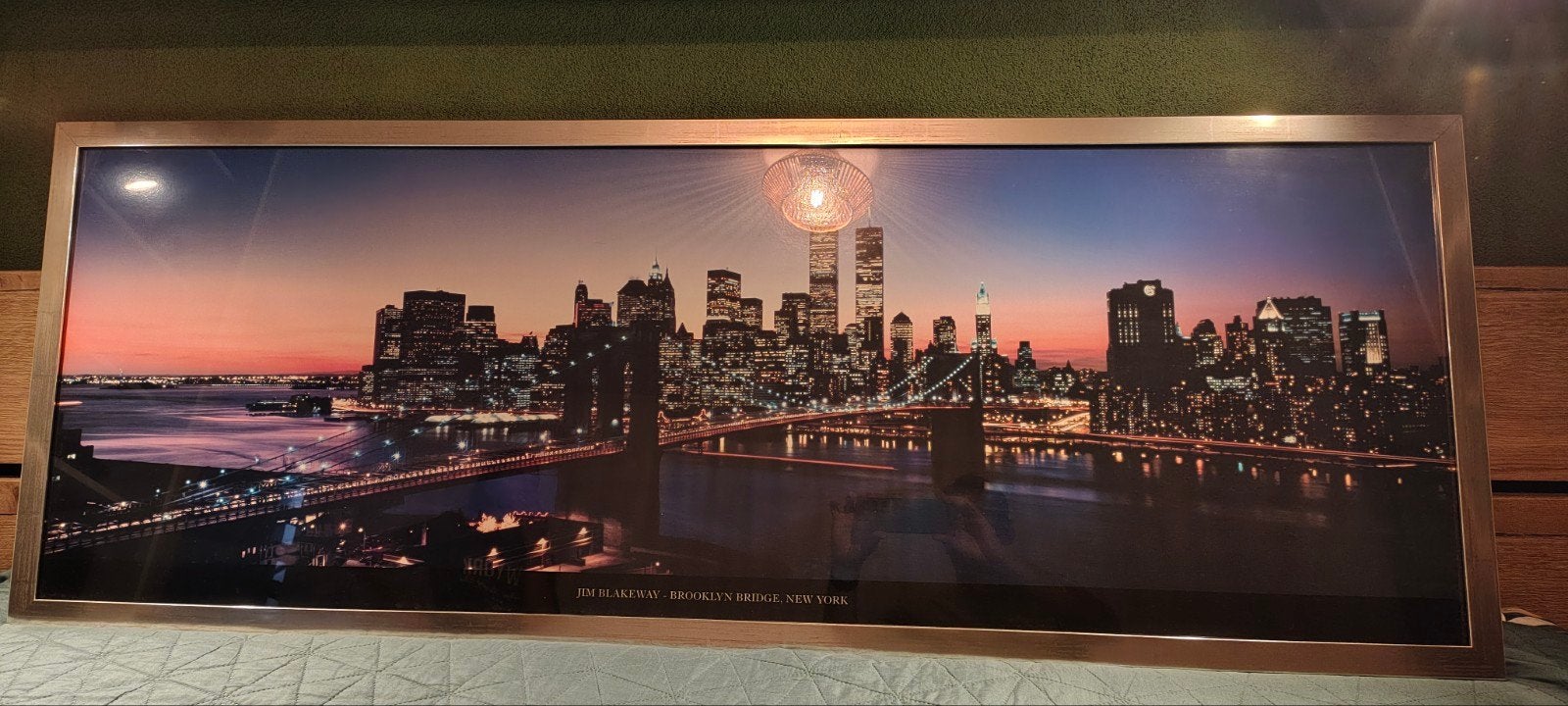 Poster New York Skyline met lijst en ophangsysteem, Ophalen, 50 – 75, Gebruikt, 125 cm of meer