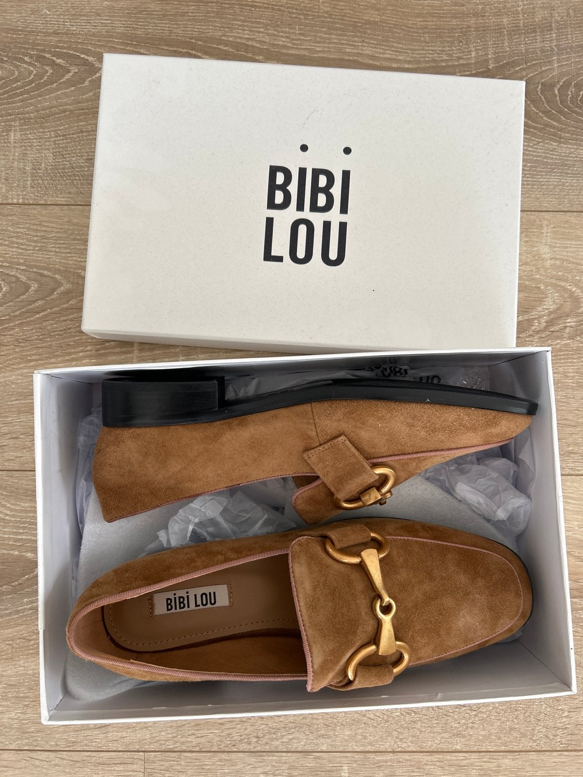 Bibi Lou Camel Suede Instappers Maat 39, Ophalen, Nieuw, Bruin, Instappers