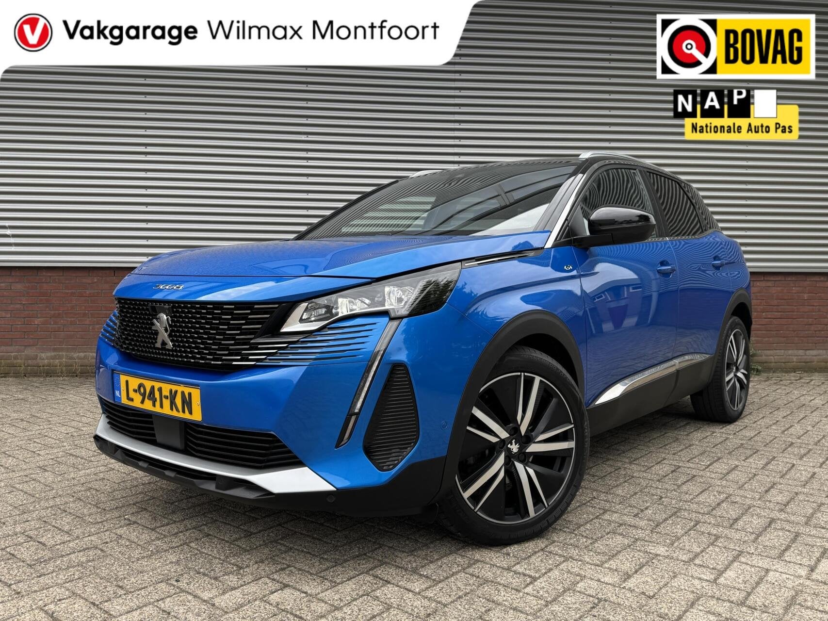 Peugeot 3008 PureTech Blue Lease GT|PANO|Focal|Alcantara/led, Gebruikt, 1199 cc, Met garantie (alle), Blauw