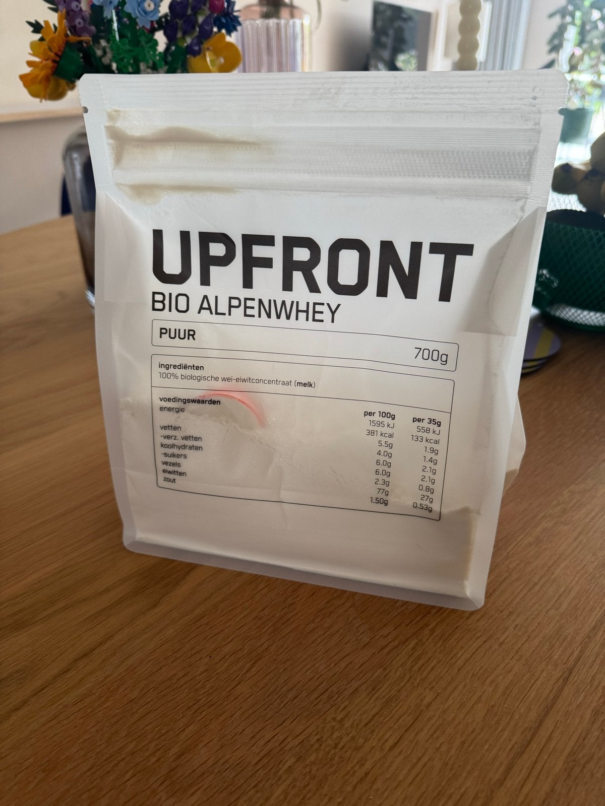 UPFRONT Bio Alpenwhey Puur Eiwitpoeder 700g, Sport en Fitness, Gezondheidsproducten en Wellness, Nieuw, Poeder of Drank, Ophalen of Verzenden