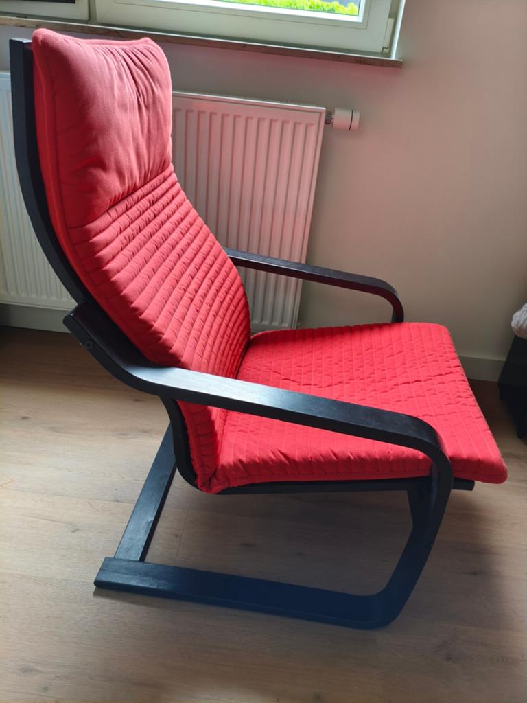 Poäng stoel (Ikea), Huis en Inrichting, Fauteuils, Ophalen, 75 tot 100 cm, Zo goed als nieuw, 50 tot 75 cm