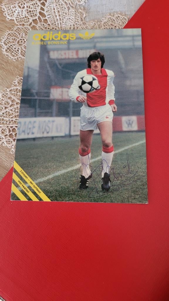 Karel Bonsink spelerskaart gesigneerd, Ophalen of Verzenden, Zo goed als nieuw, Ajax, Spelerskaart