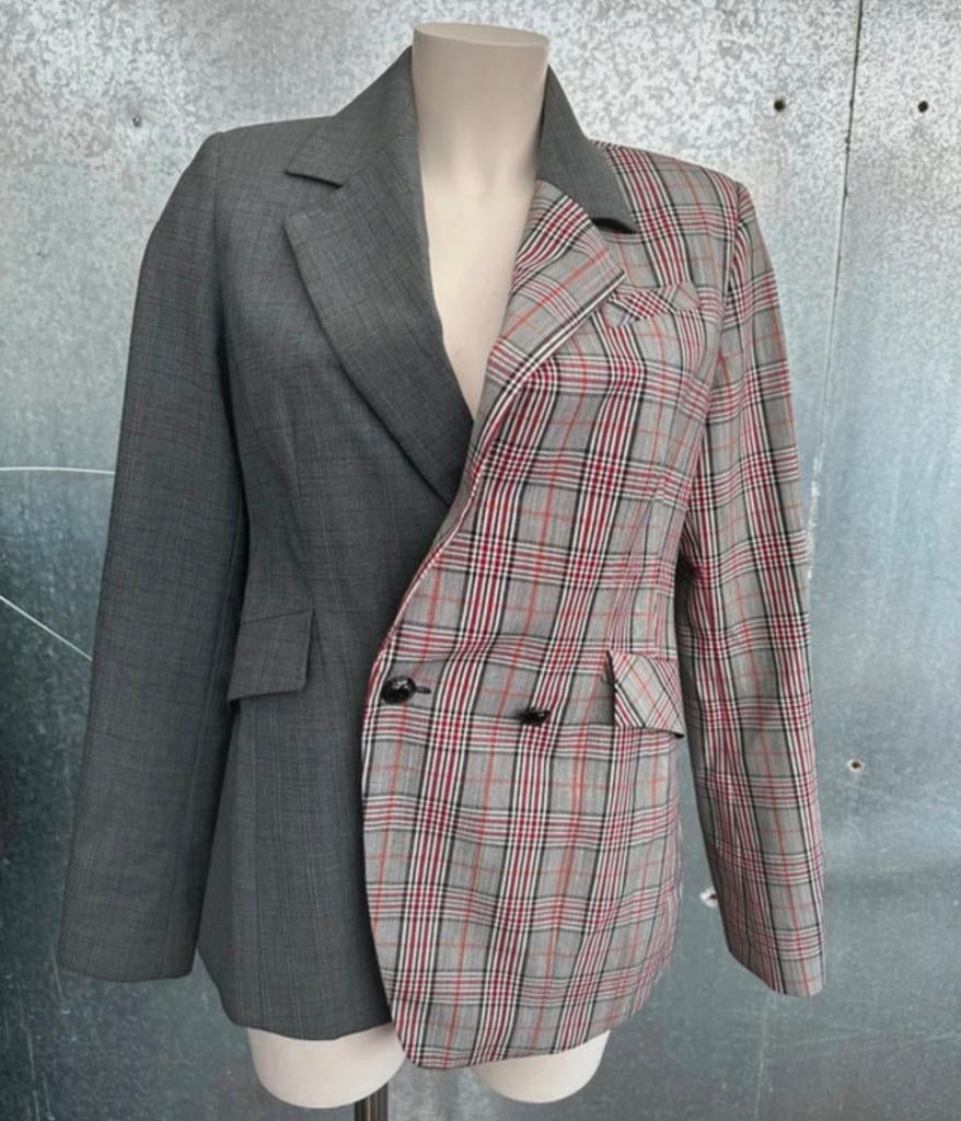 Brigitte Herskind blazer Colbert 38 jasje grijs, Ophalen of Verzenden, Zo goed als nieuw, Maat 38/40 (M)