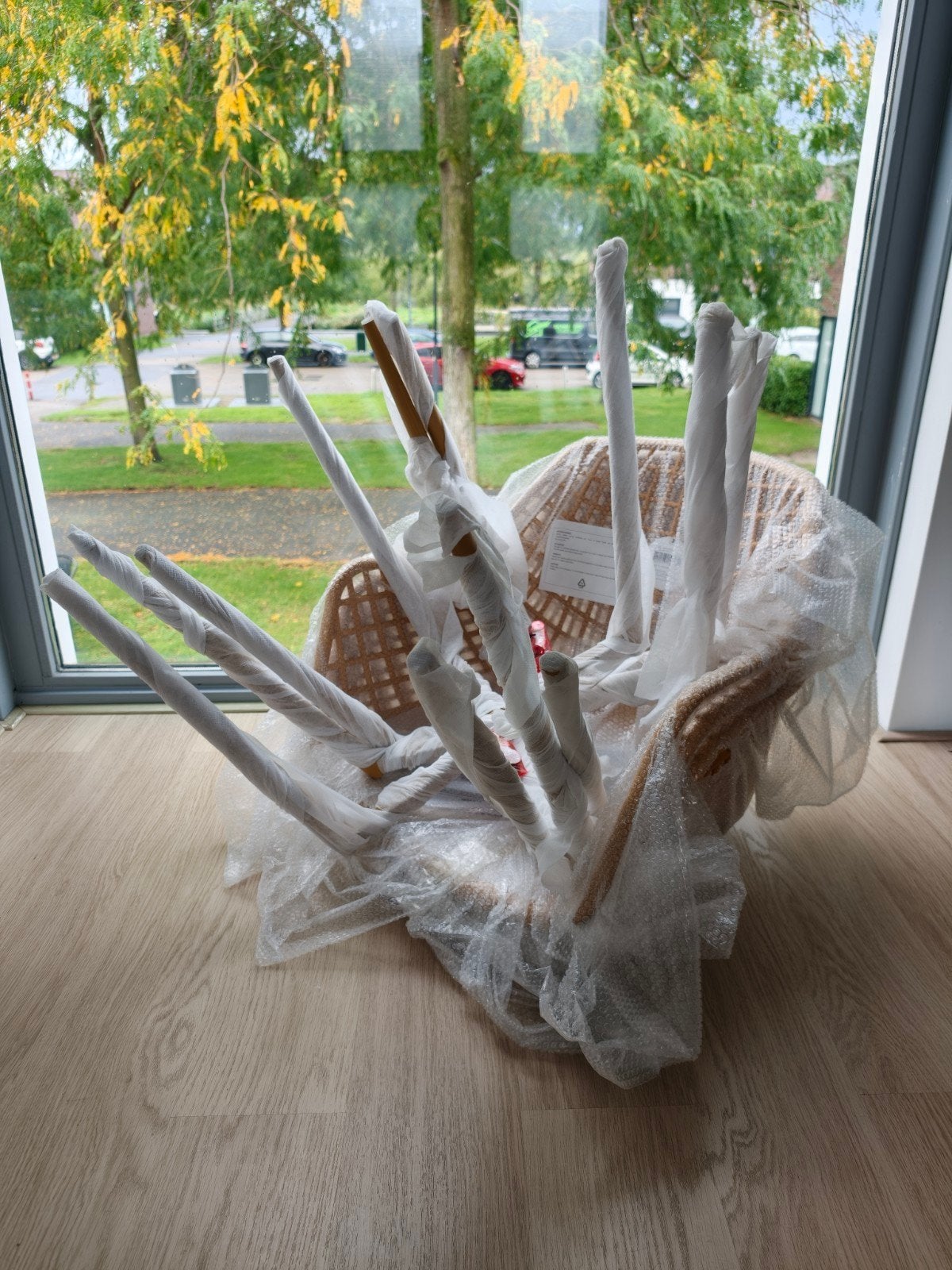 3x Nieuwe Kwantum Webbing Kuip Stoel Geel - Binnen/Buiten, Ophalen, Kunststof, Overige kleuren, Nieuw