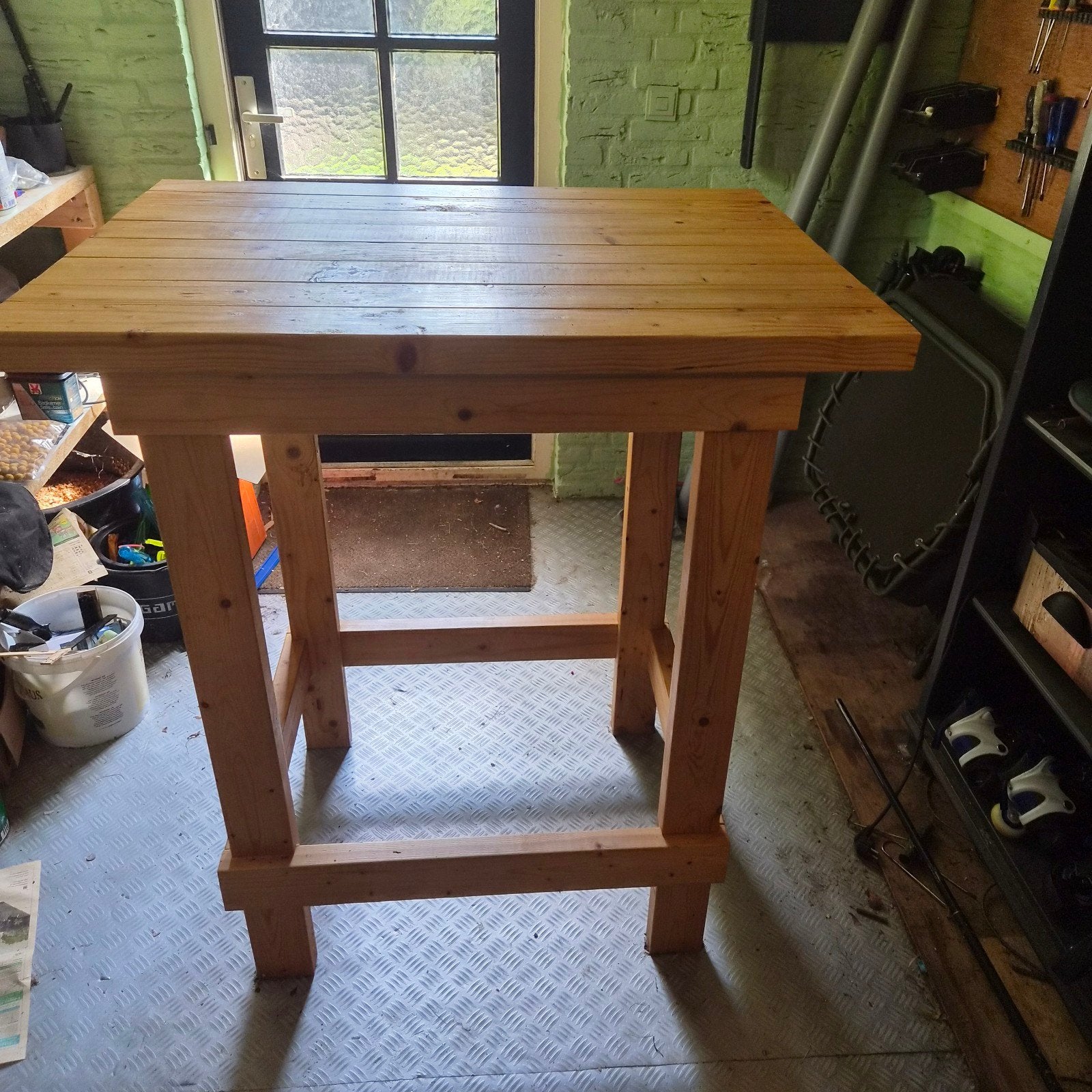 biertafel, 100 tot 150 cm, Zo goed als nieuw, Rechthoekig, Overige houtsoorten