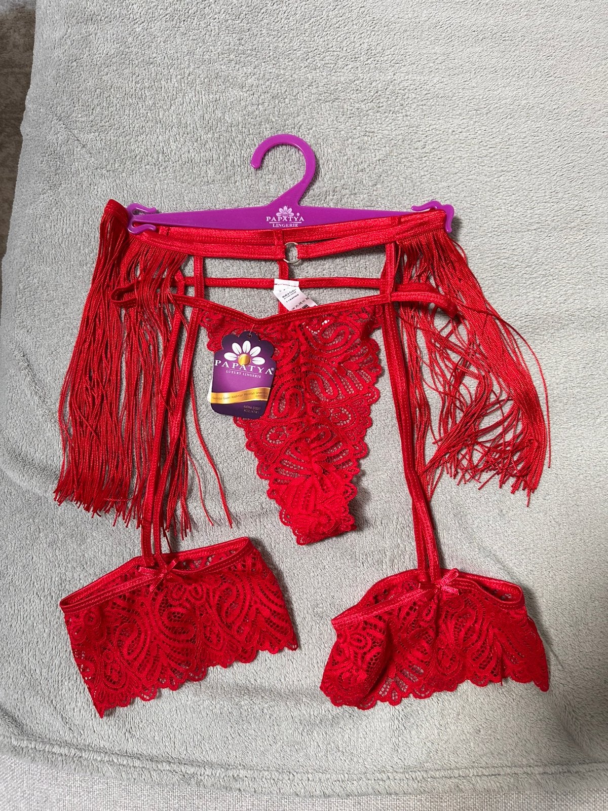 Jartaille met string, Ophalen of Verzenden, Rood, String
