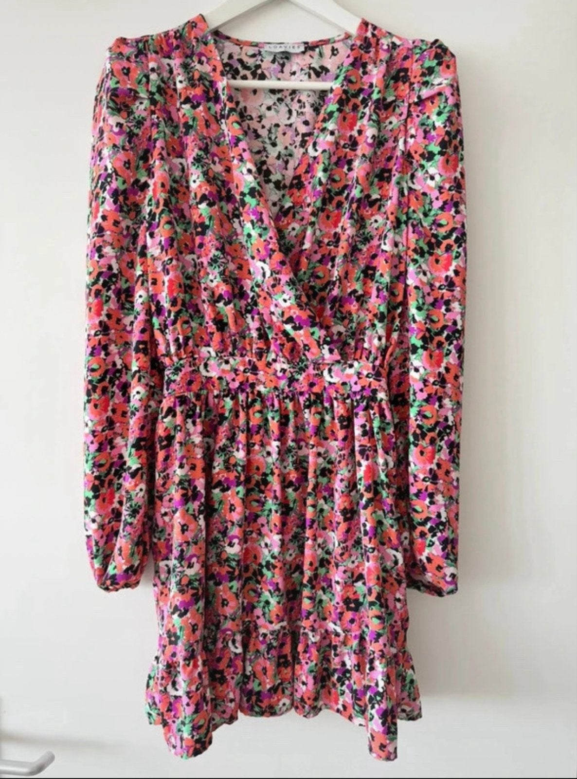 Loavies jurk met bloemenprint, maat S, Meerkleurig, Ophalen of Verzenden, Zo goed als nieuw, Maat 36 (S)