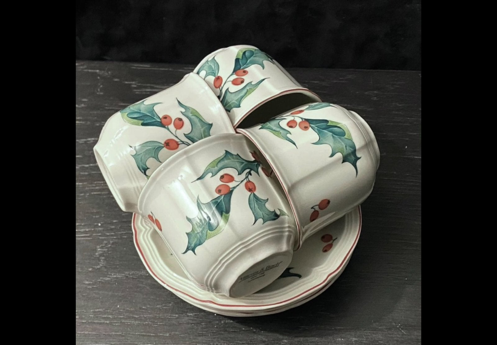 Villeroy & Boch Holly Vitro.      •4.Espressokopjes+Schotels, Ophalen of Verzenden, Zo goed als nieuw