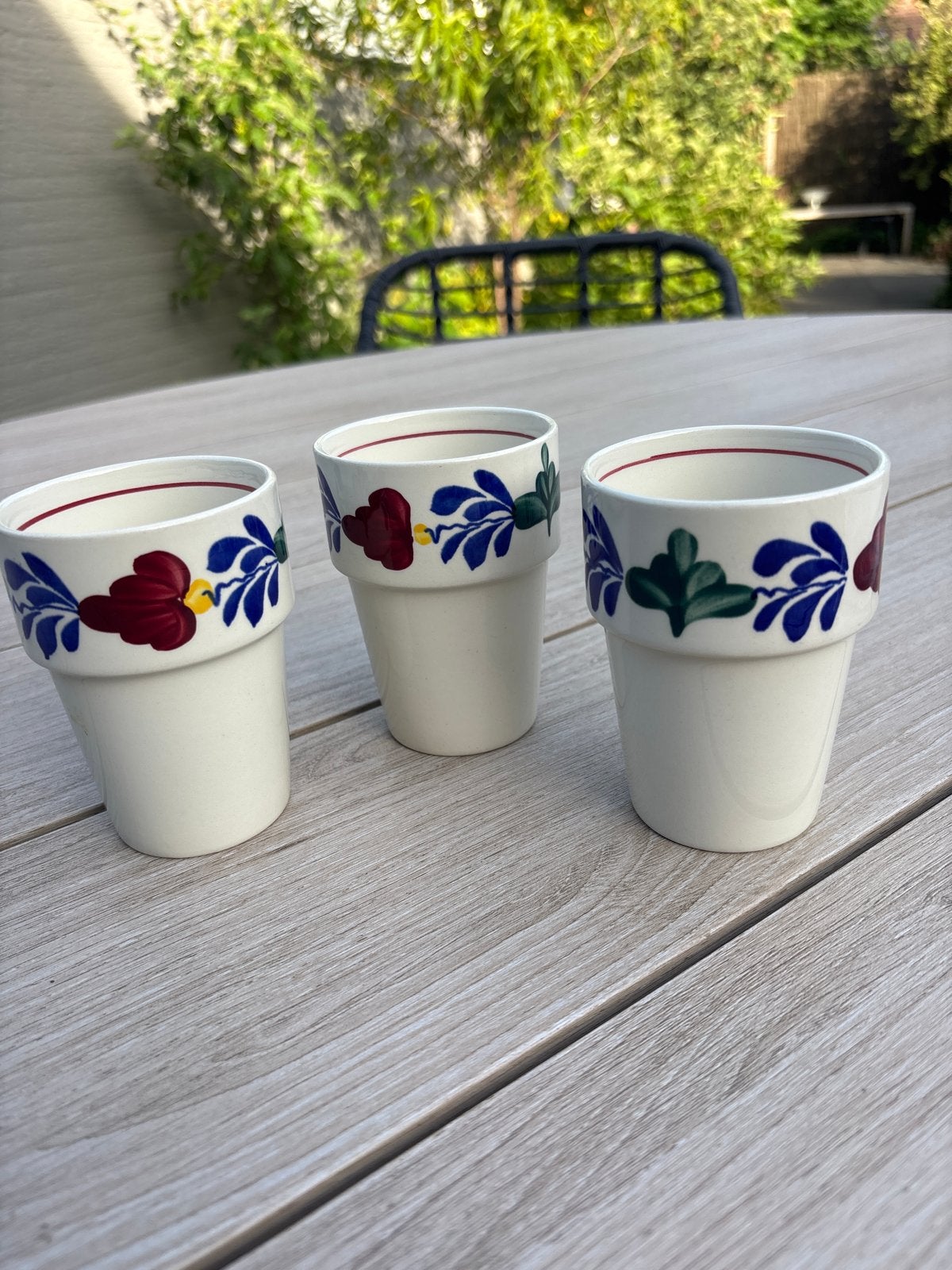 Set van 3 boerenbond melkbekers, Ophalen