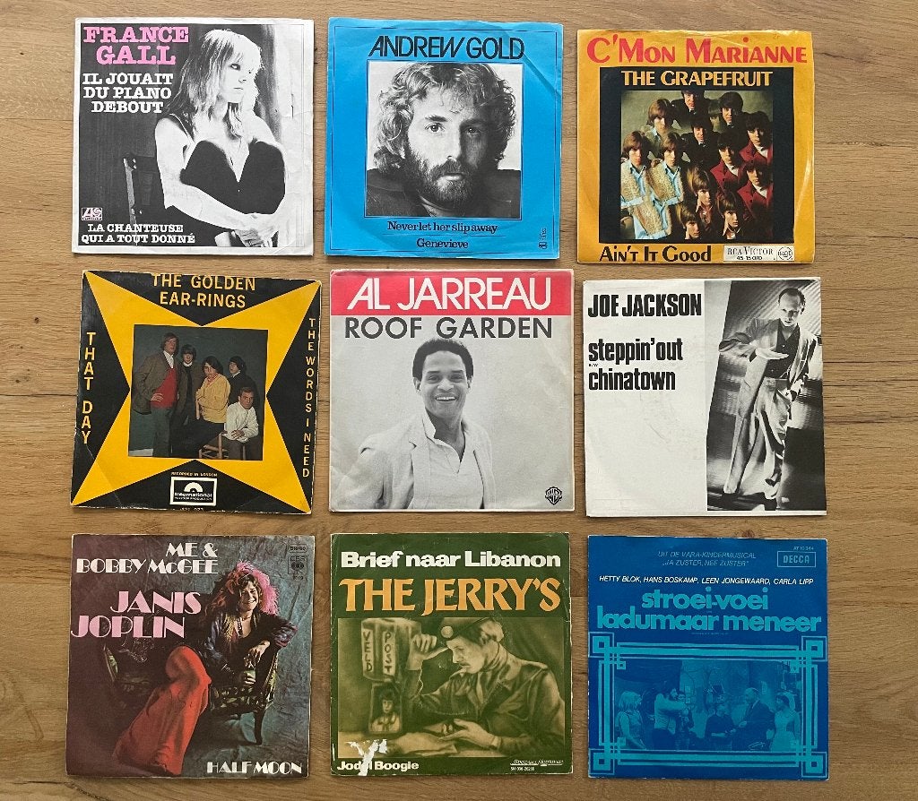 Opruiming nr.4 -Vinyl singles 60's 70's GHIJ, Gebruikt, 7 inch, Pop, Fotohoes