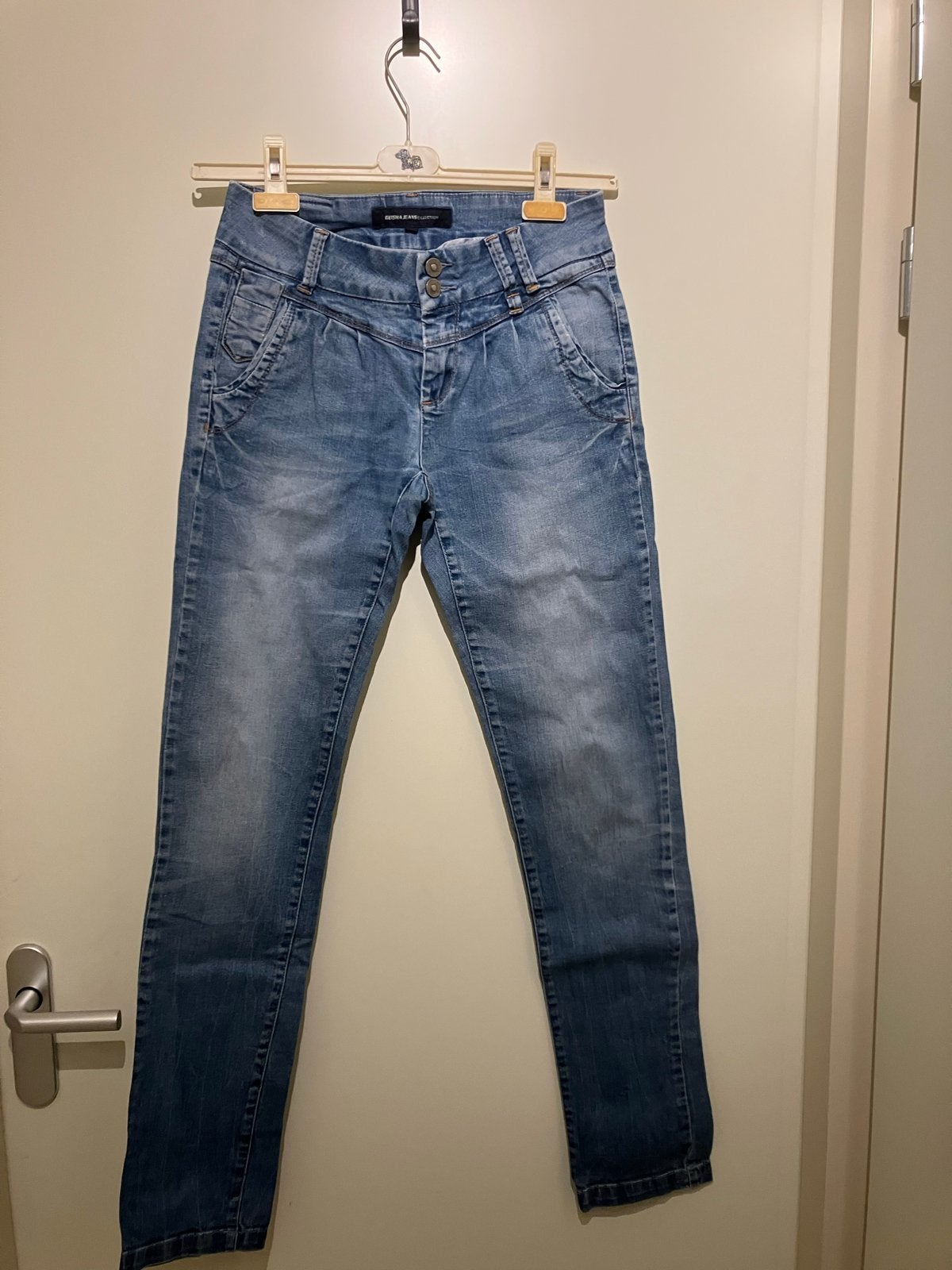 Geisha Jeans Collection spijkerbroek maat S, Ophalen of Verzenden, Gedragen, Blauw, W28 - W29 (confectie 36)