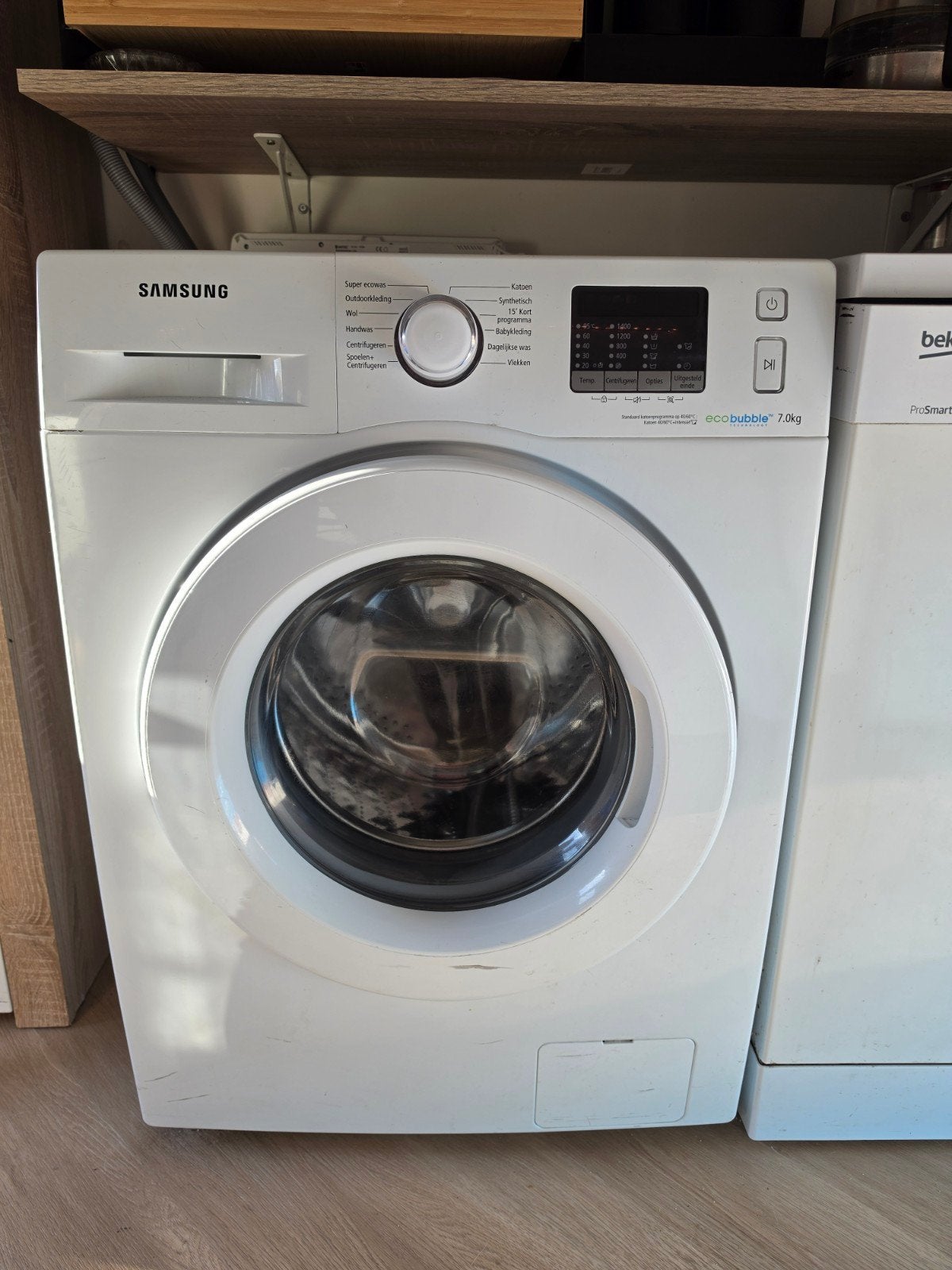 Samsung EcoBubble 7 kg Wasmachine 1400 toeren, Ophalen, Gebruikt, Handwasprogramma, Voorlader