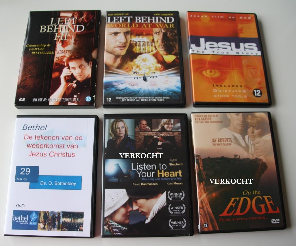 DVD Left Behind 1 + 2 + 3 World at War + Jesus + Bethel, Cd's en Dvd's, Dvd's | Religie en Gospel, Zo goed als nieuw, Vanaf 16 jaar