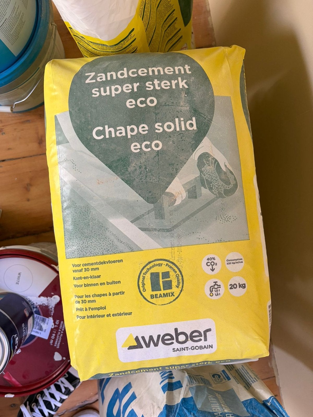 5x Weber Zandcement Super Sterk Eco - 20 kg, Ophalen, Nieuw