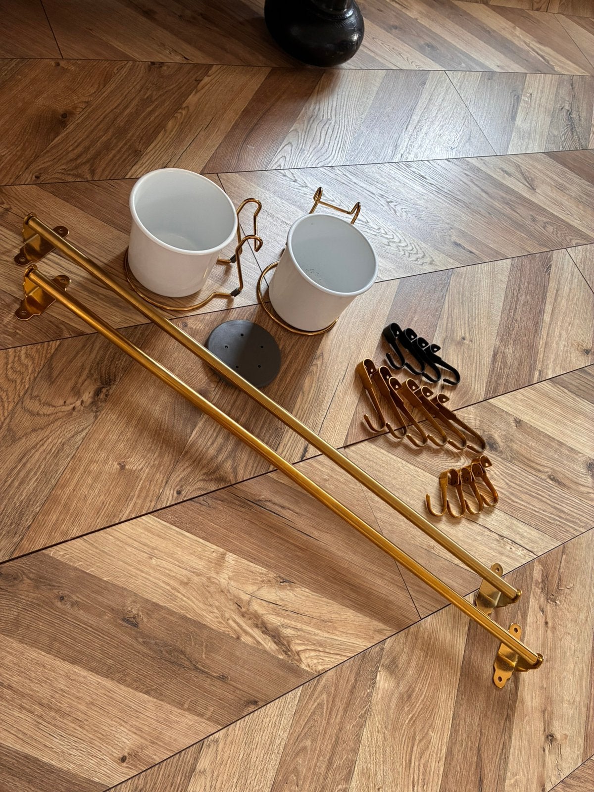 Ikea Hultarp keukenstangen met accessoires, Huis en Inrichting, Ophalen, Goud, IKEA, Metaal