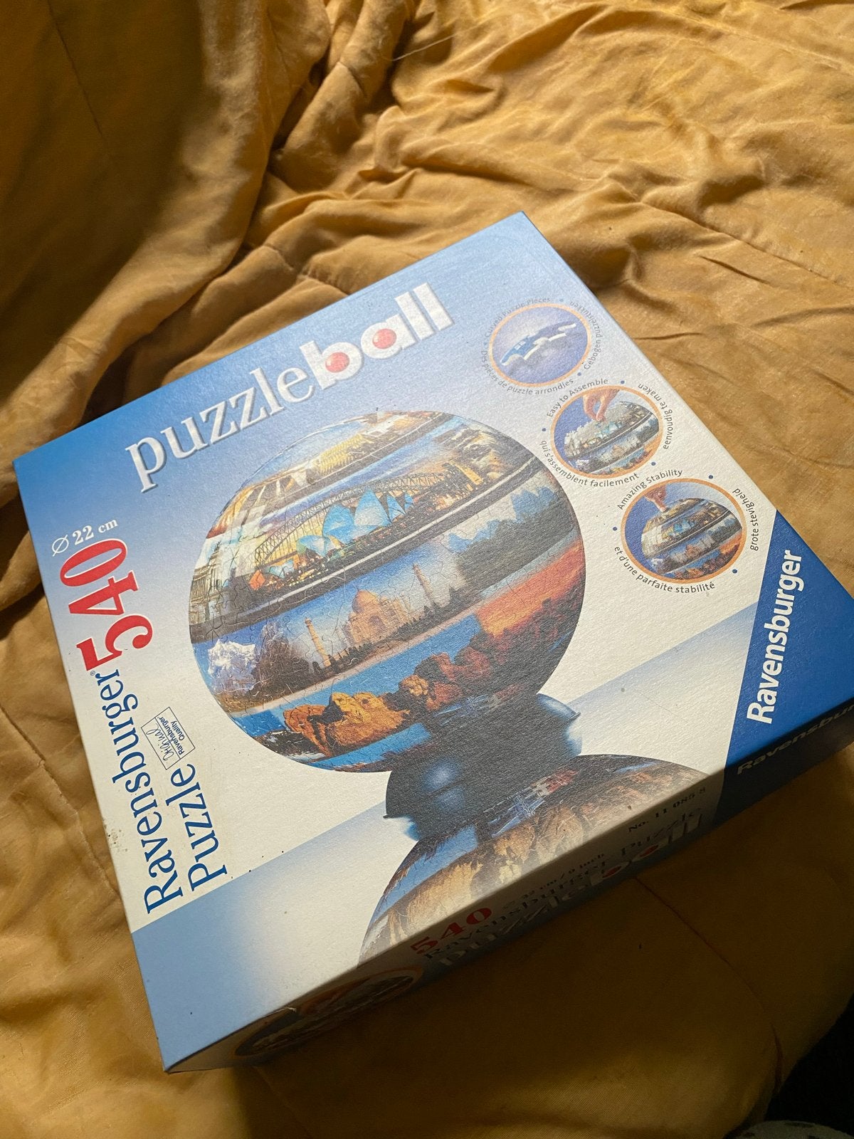 Ravensburger Puzzleball 540 stukjes - Wereldbol, Ophalen of Verzenden, Meer dan 50 stukjes, Gebruikt, 6 jaar of ouder