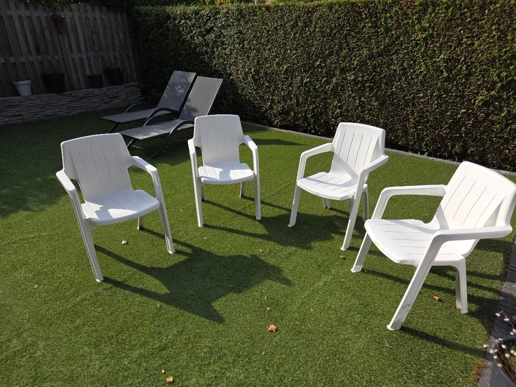 tuinstoelen, Tuin en Terras, Ophalen, Gebruikt, Kunststof, Stapelbaar