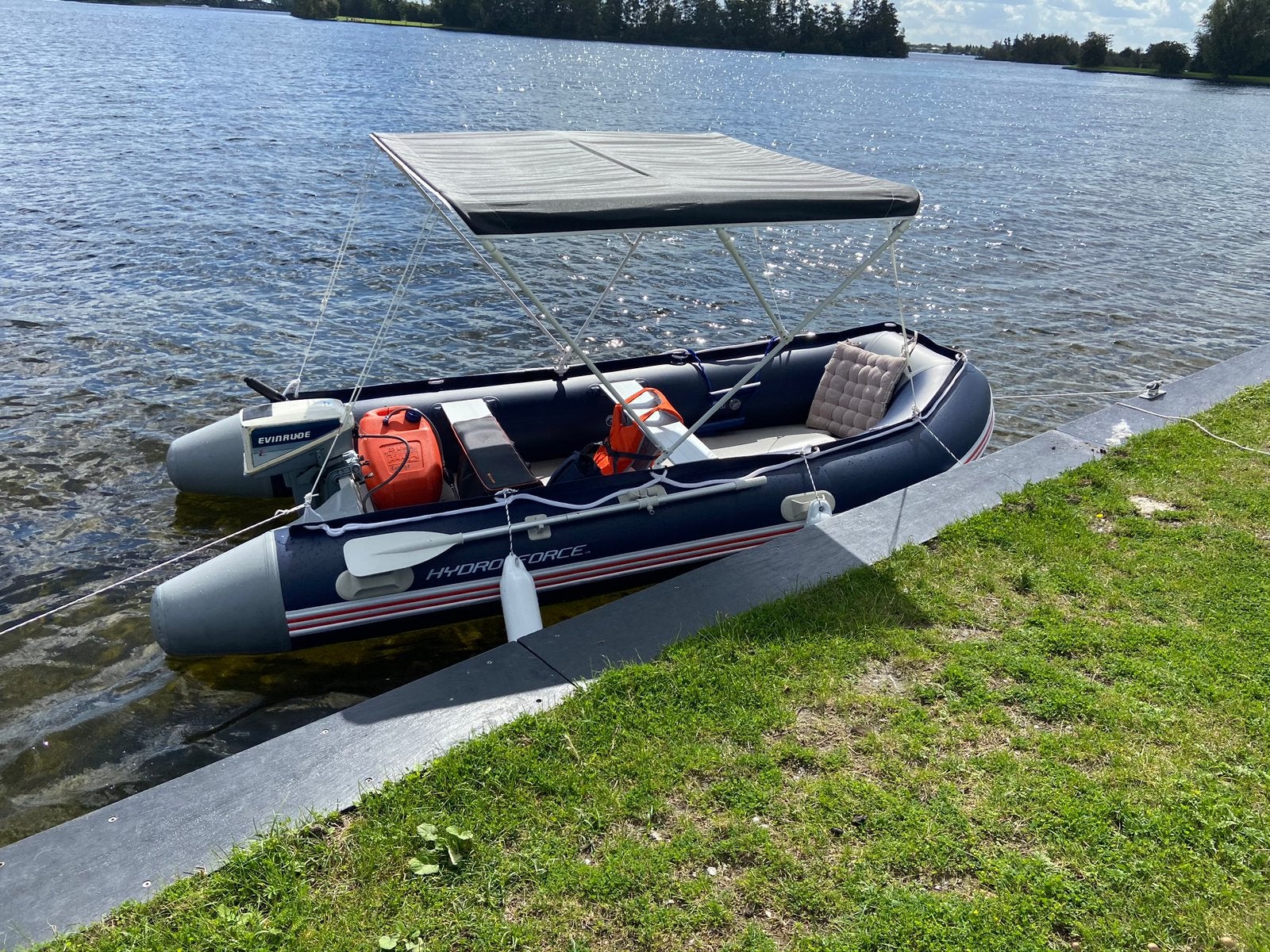 Zwarte Bimini Top 180 cm – universeel – zeer nette staat, Ophalen of Verzenden, Gebruikt, Overige typen