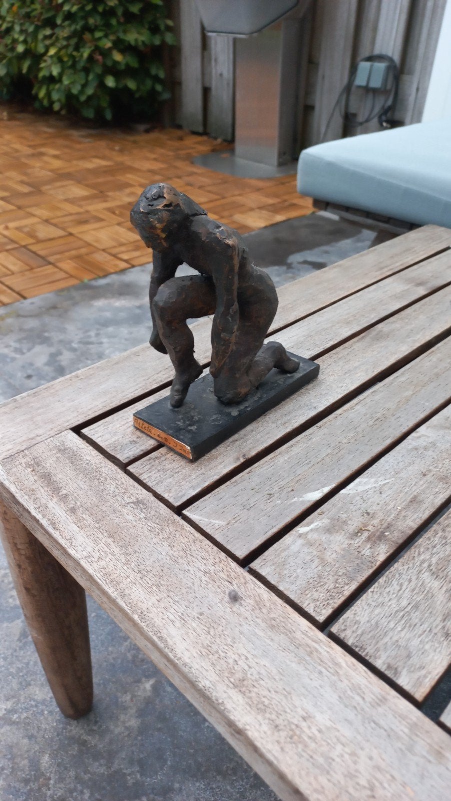 Bronzen beeldje hardlopen, trofee, Ophalen of Verzenden