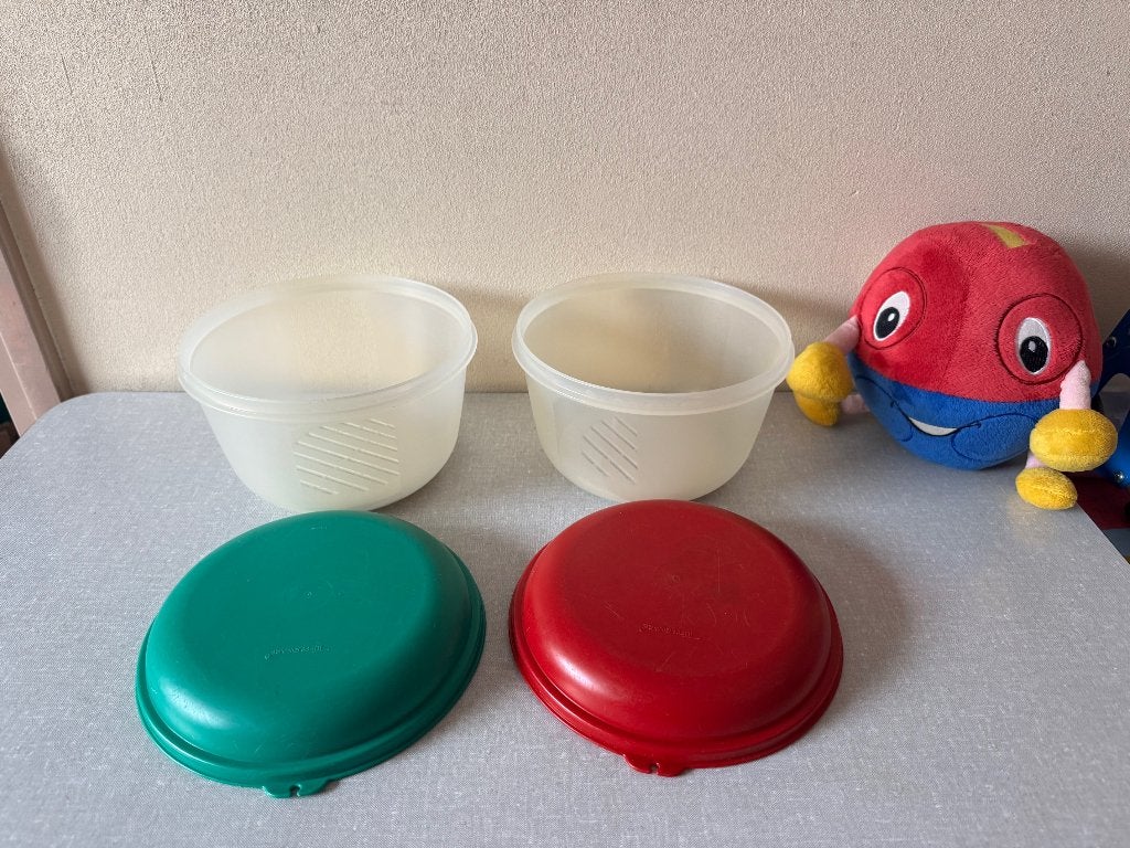 I.Z.G.S. verkerende slabol / slabak met rooster TUPPERWARE, Huis en Inrichting, Keuken | Tupperware, Gebruikt, Overige kleuren