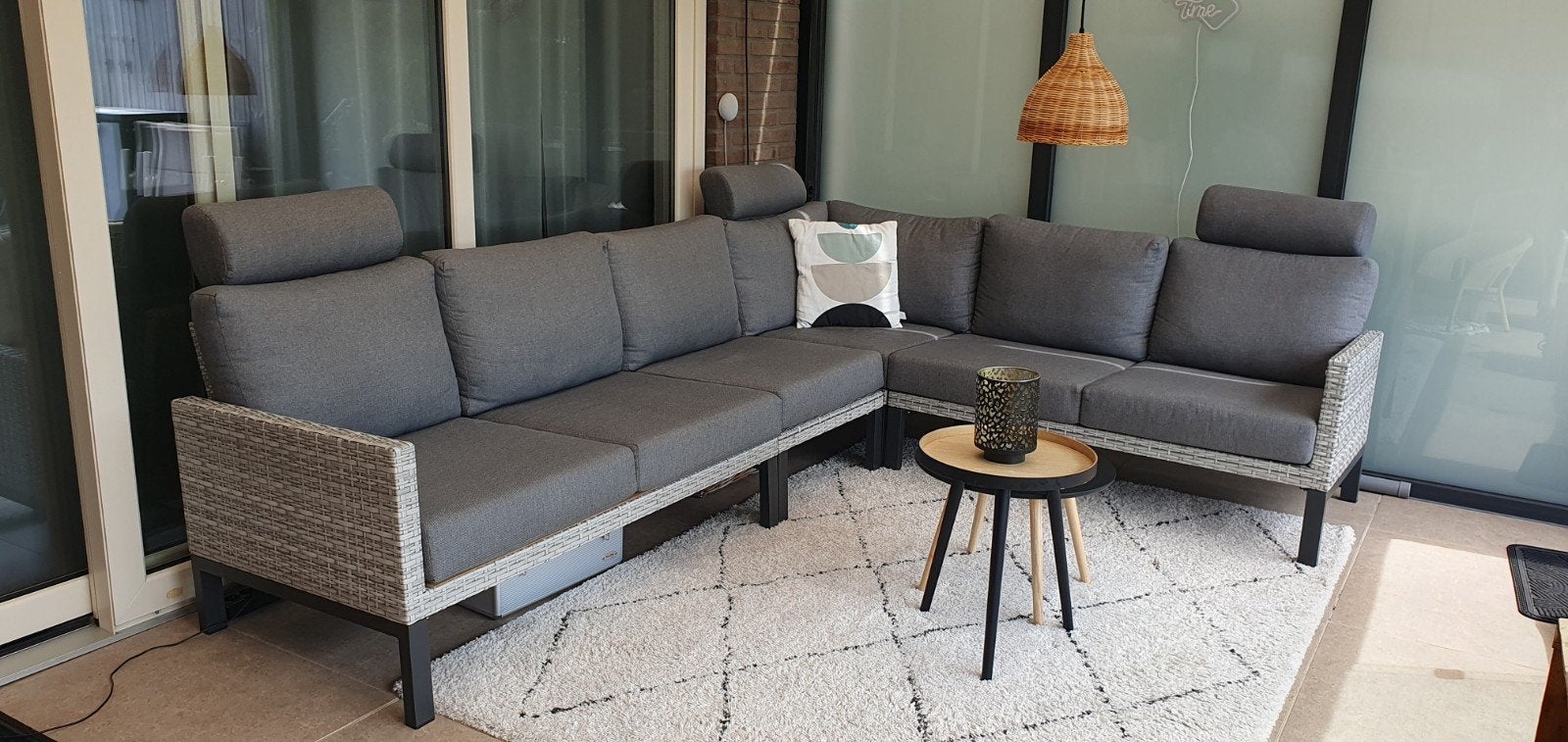 Prachtige loungeset - altijd binnen gestaan, Ophalen, 5 zitplaatsen, Zo goed als nieuw, Loungeset