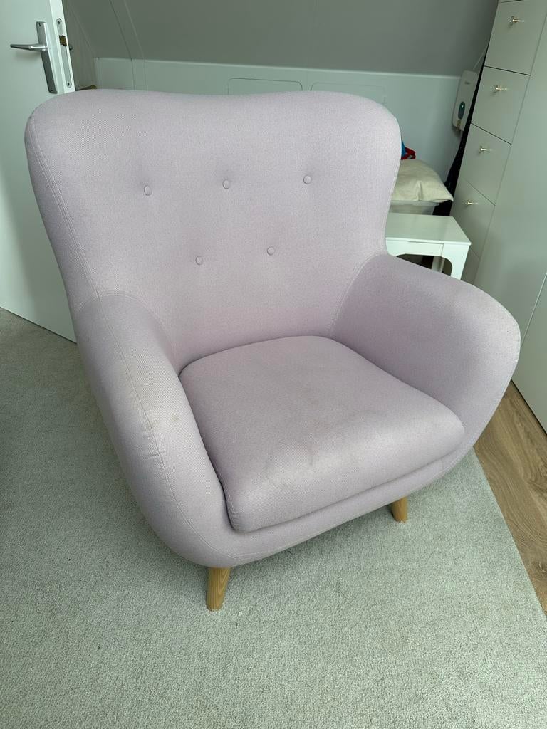 Roze Fauteuil van Loods 5, Huis en Inrichting, Gebruikt, Minder dan 75 cm, Ophalen of Verzenden, 75 tot 100 cm