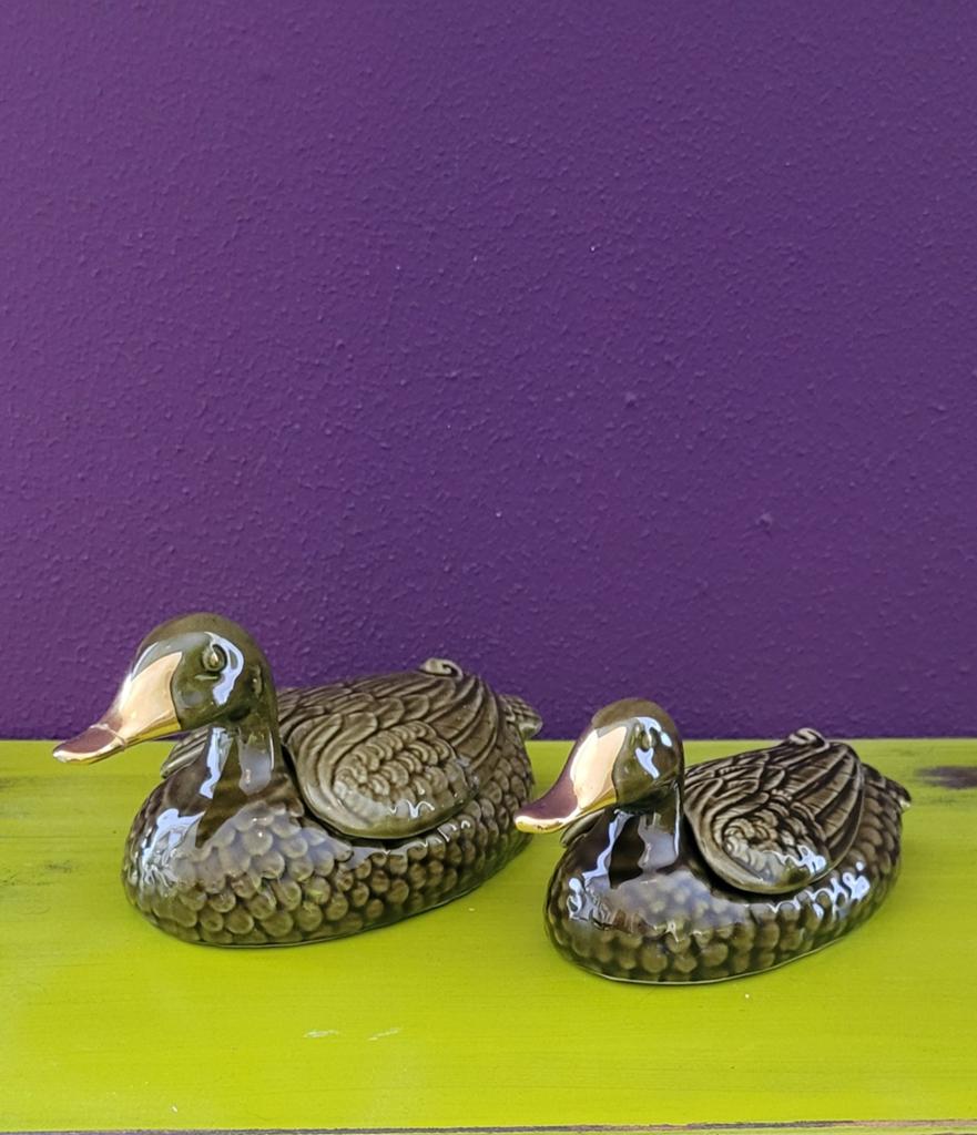 Groene eendjes aardewerk jaren 70-80, Ophalen of Verzenden