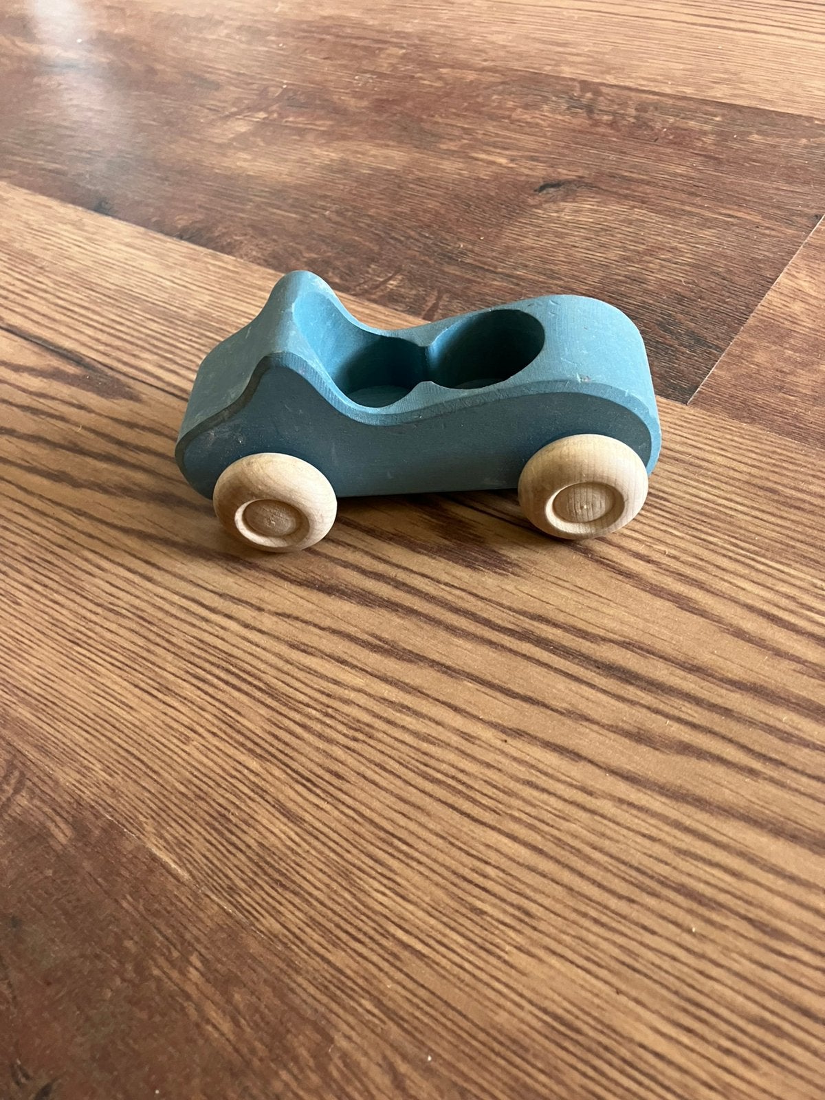Grimms houten auto cabrio blauw antroposofisch, Ophalen of Verzenden, Zo goed als nieuw