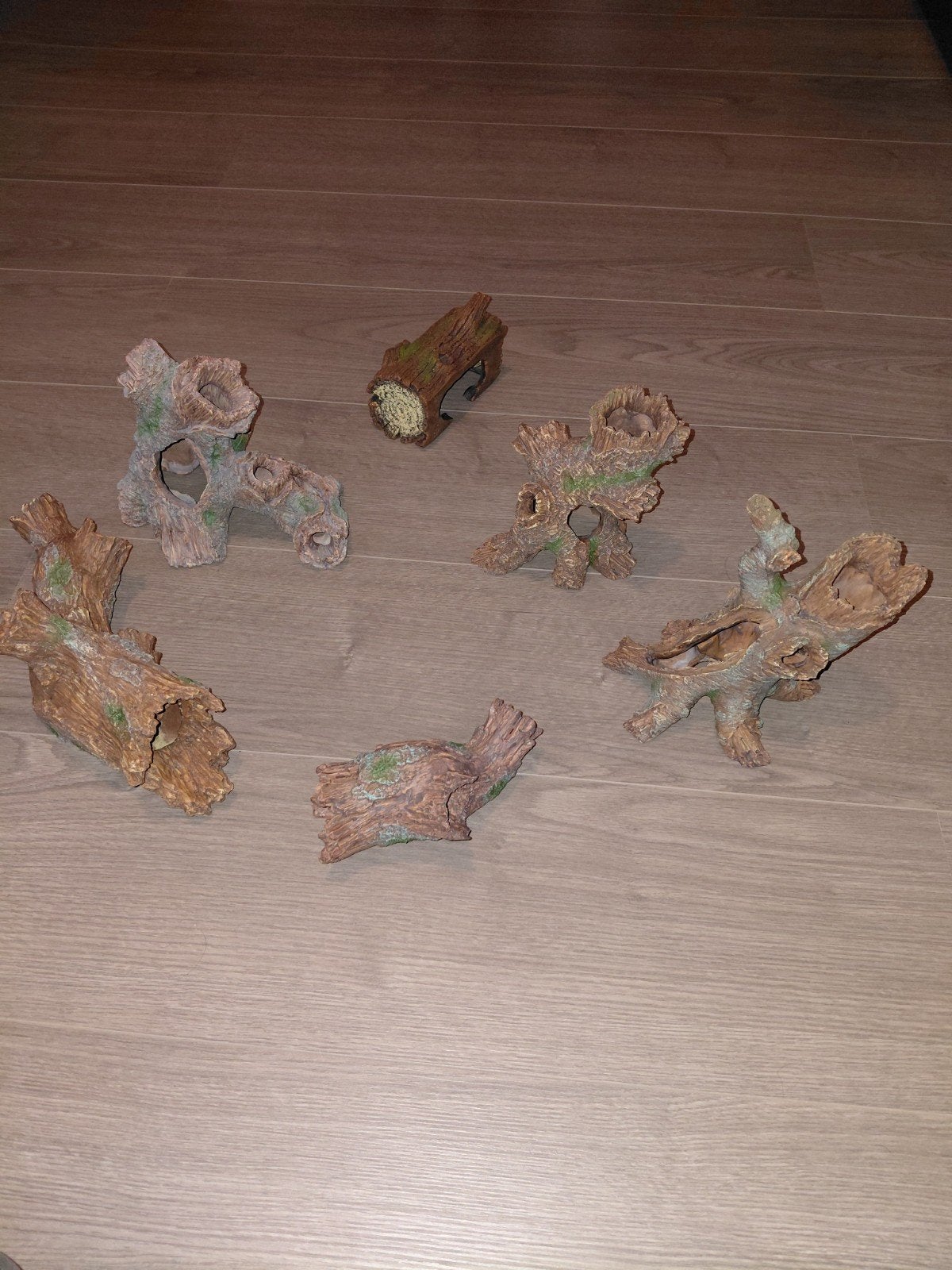 6x aquarium decoratie bomen en boomstammen, Ophalen of Verzenden, Plant(en), Steen of Hout