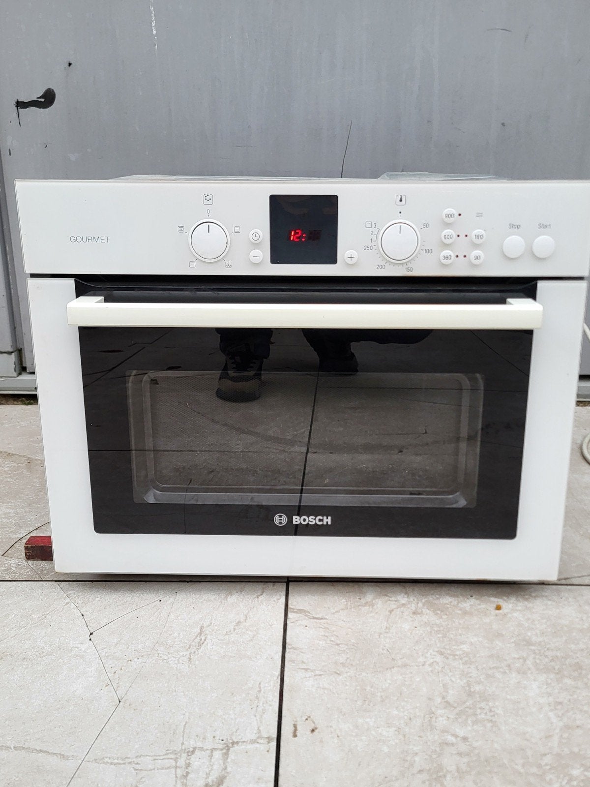 LUXE BOSCH COMBI OVEN GRILL HETE LUCHT EN MAGNTROON FUNCTI, Ophalen, Zo goed als nieuw, Hete lucht