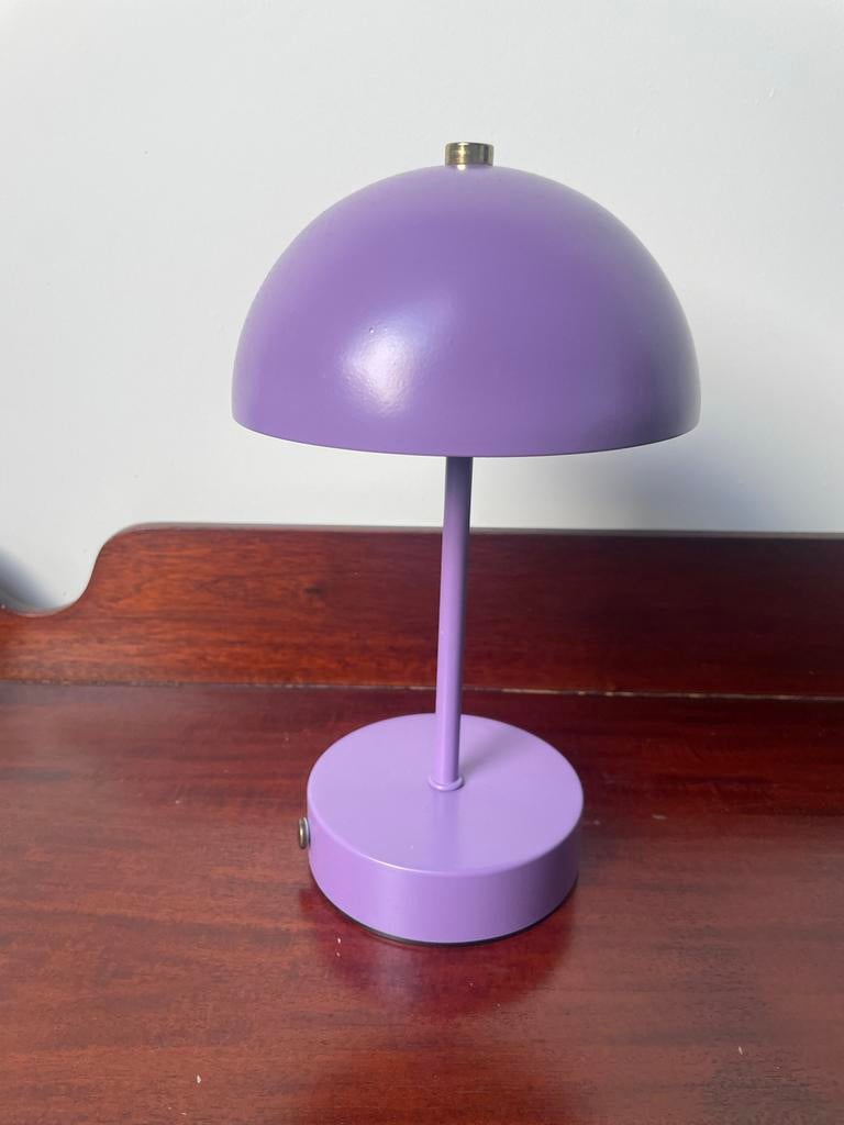 Paars touch lampje - Draadloos en Batterijgevoed, Ophalen, Zo goed als nieuw, Metaal, Minder dan 50 cm